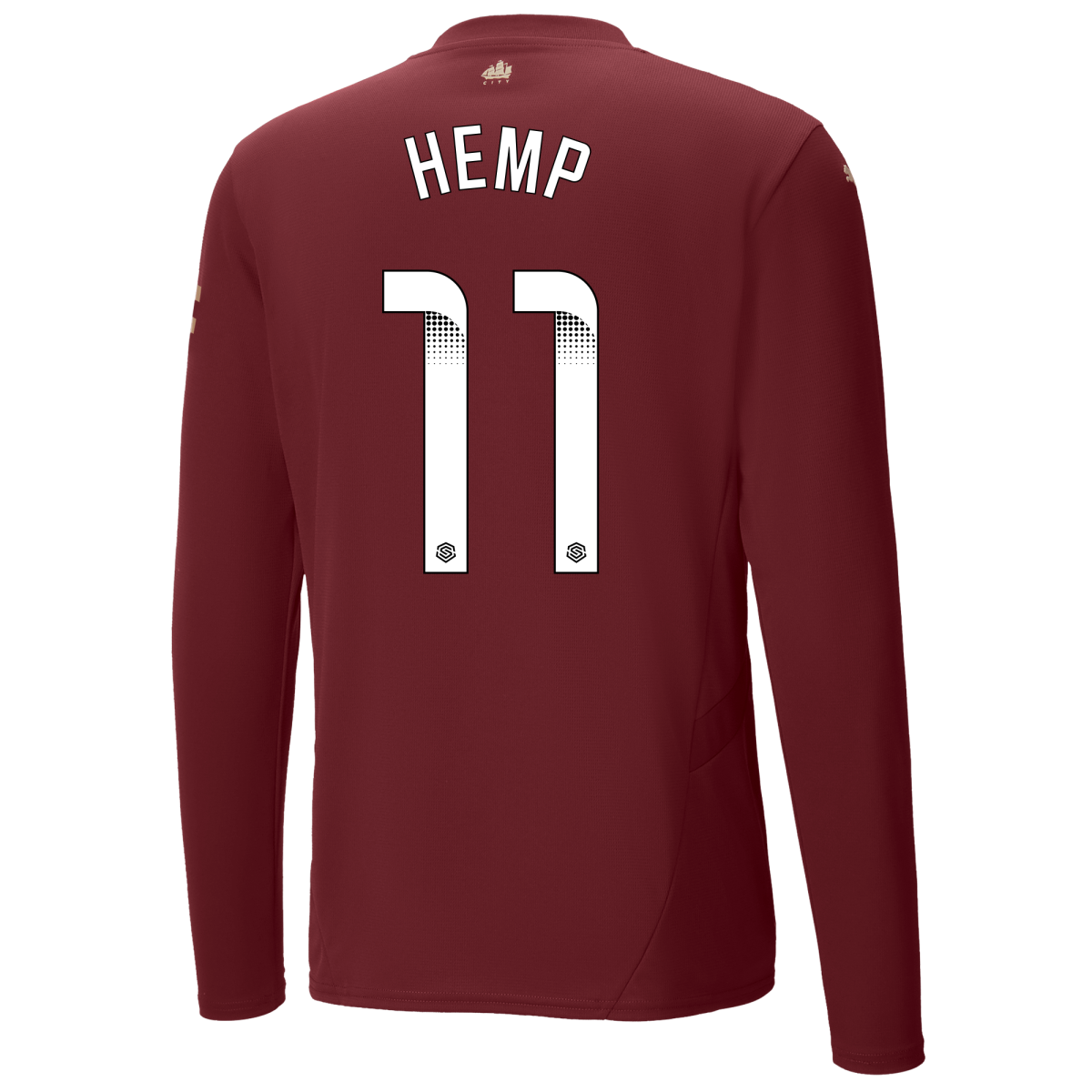 manchester city third jersey burgundy 202425 long sleeve with hemp 11 printing | Offizieller Manchester City Store