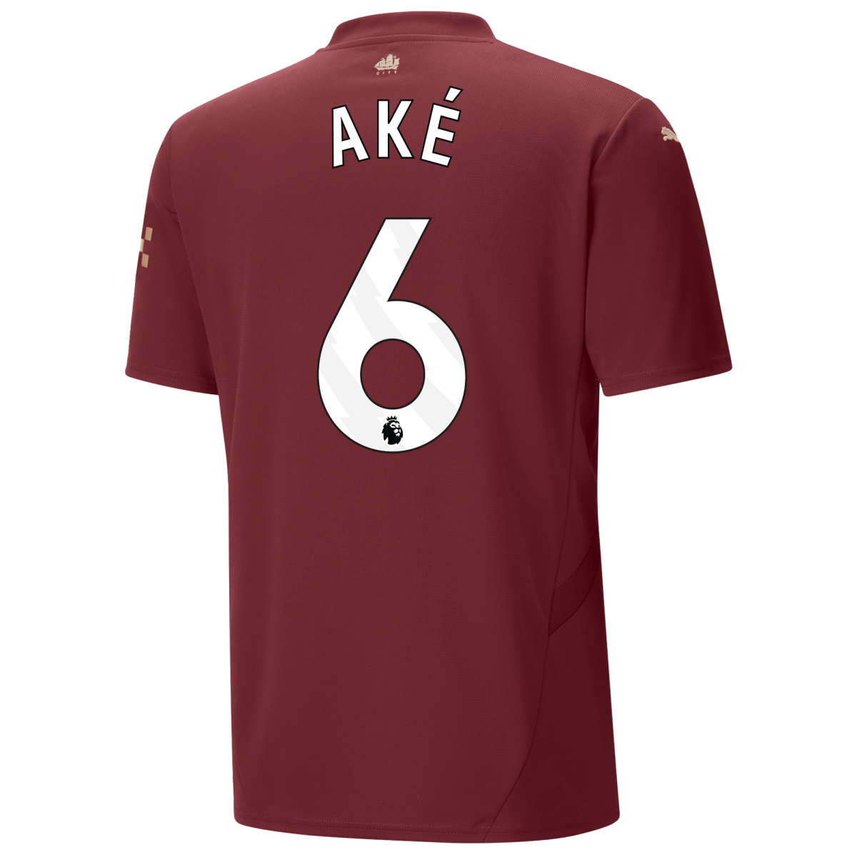 manchester city third jersey burgundy 202425 with akÉ 6 printing | Offizieller Manchester City Store