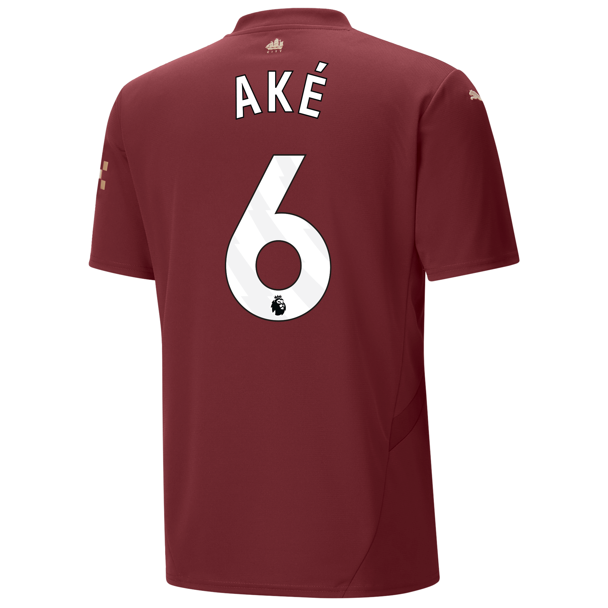 manchester city third jersey burgundy 202425 with akÉ 6 printing | Offizieller Manchester City Store