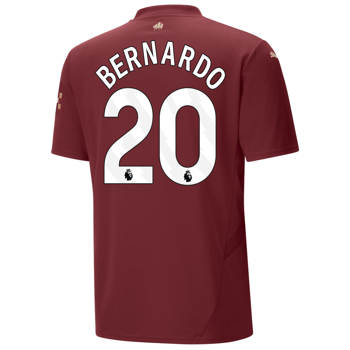 manchester city third jersey burgundy 202425 with bernardo 20 printing | Offizieller Manchester City Store