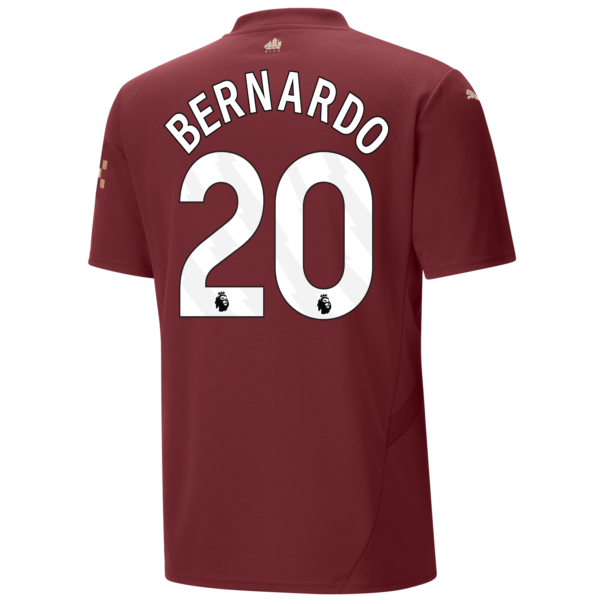 manchester city third jersey burgundy 202425 with bernardo 20 printing | Offizieller Manchester City Store