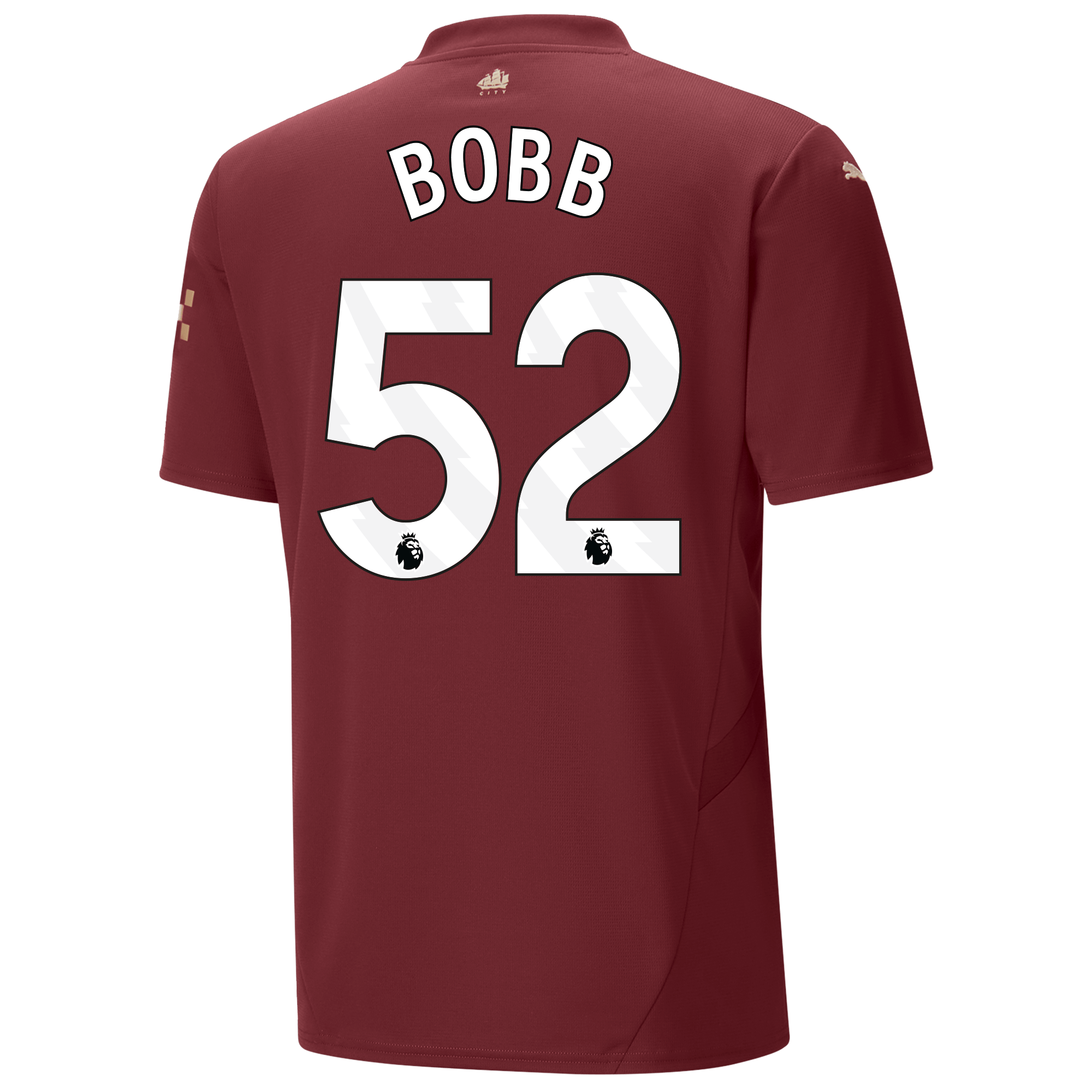 manchester city third jersey burgundy 202425 with bobb 52 printing | Offizieller Manchester City Store