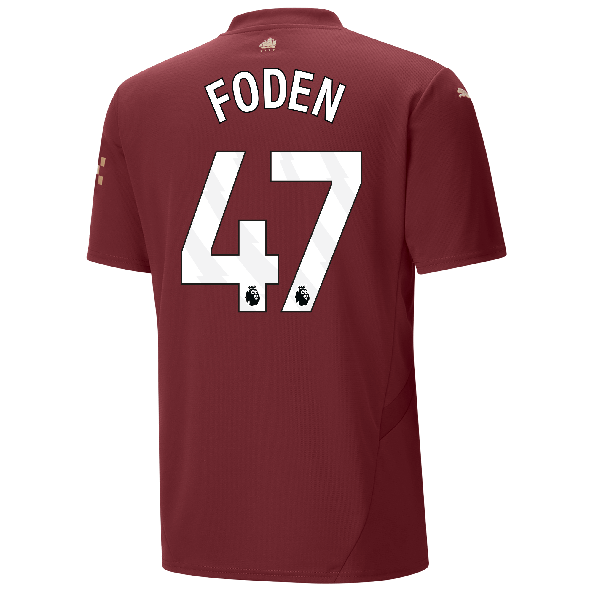 manchester city third jersey burgundy 202425 with foden 47 printing | Offizieller Manchester City Store