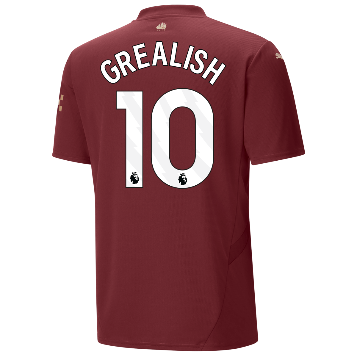 manchester city third jersey burgundy 202425 with grealish 10 printing | Offizieller Manchester City Store