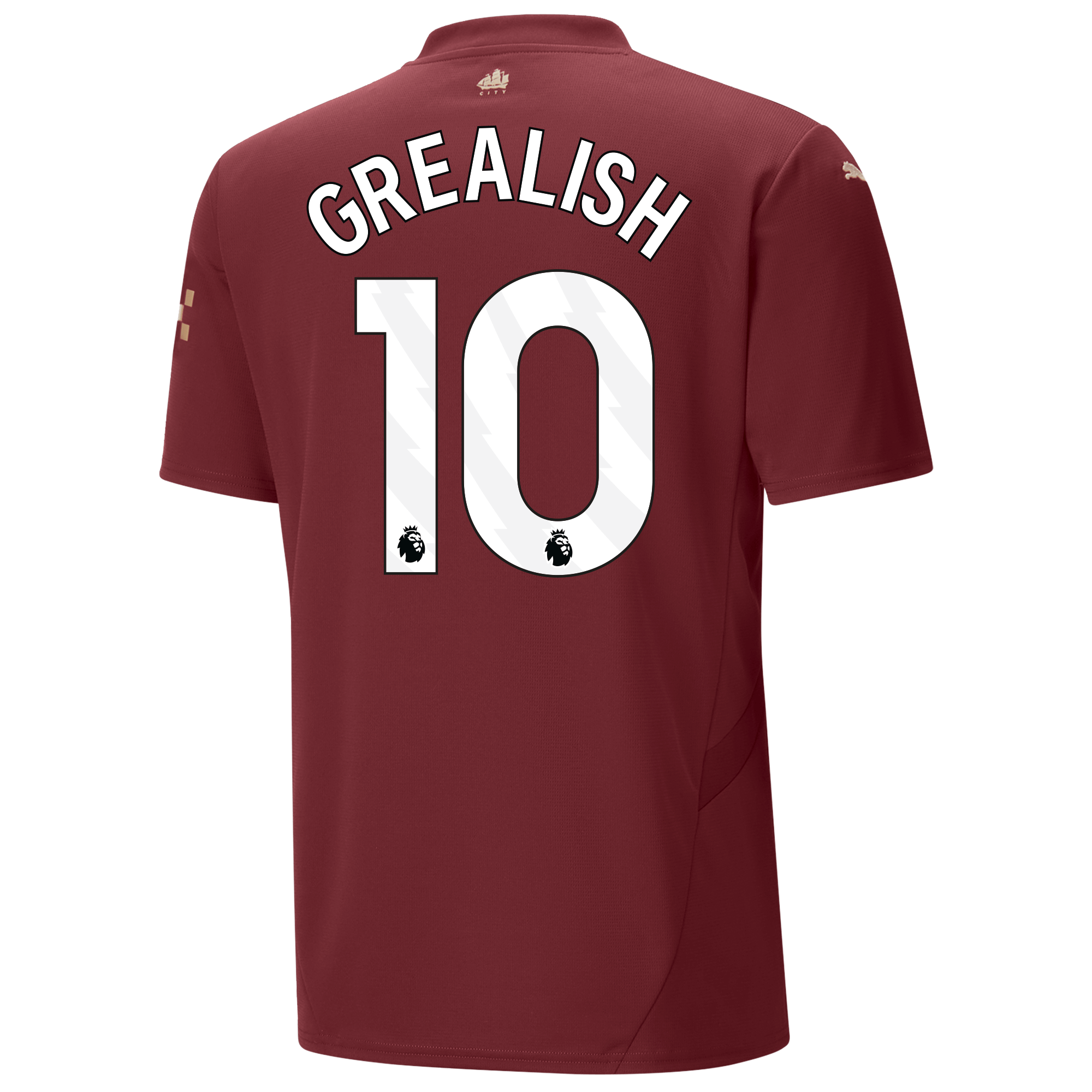 manchester city third jersey burgundy 202425 with grealish 10 printing | Offizieller Manchester City Store