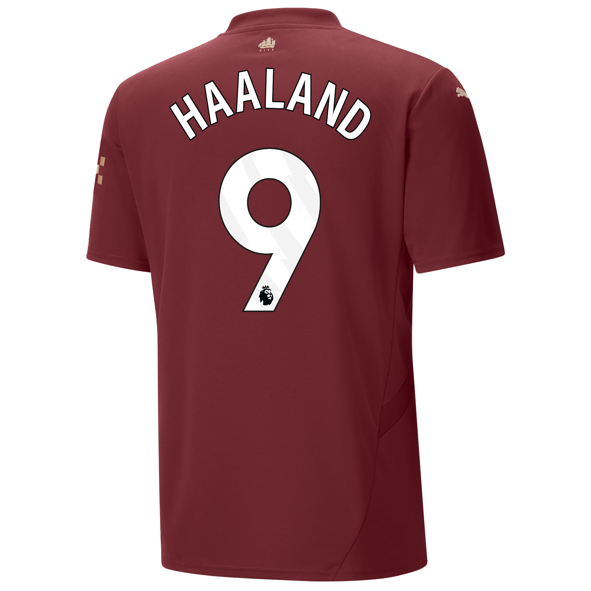 manchester city third jersey burgundy 202425 with haaland 9 printing | Offizieller Manchester City Store