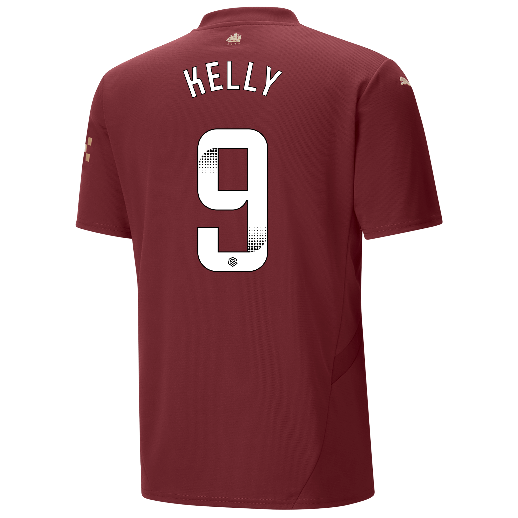 manchester city third jersey burgundy 202425 with kelly 9 printing | Offizieller Manchester City Store