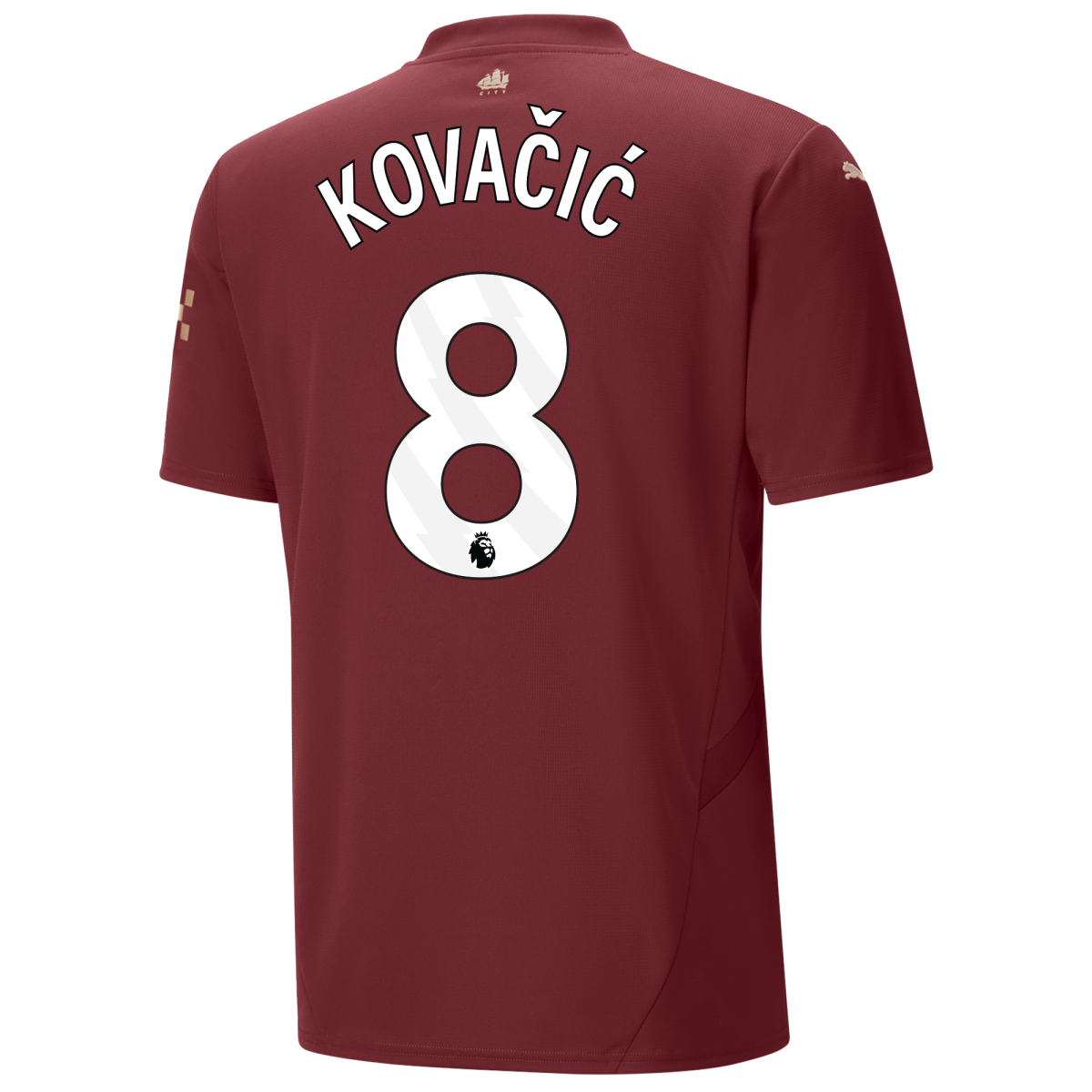 manchester city third jersey burgundy 202425 with kovaČiĆ 8 printing | Offizieller Manchester City Store
