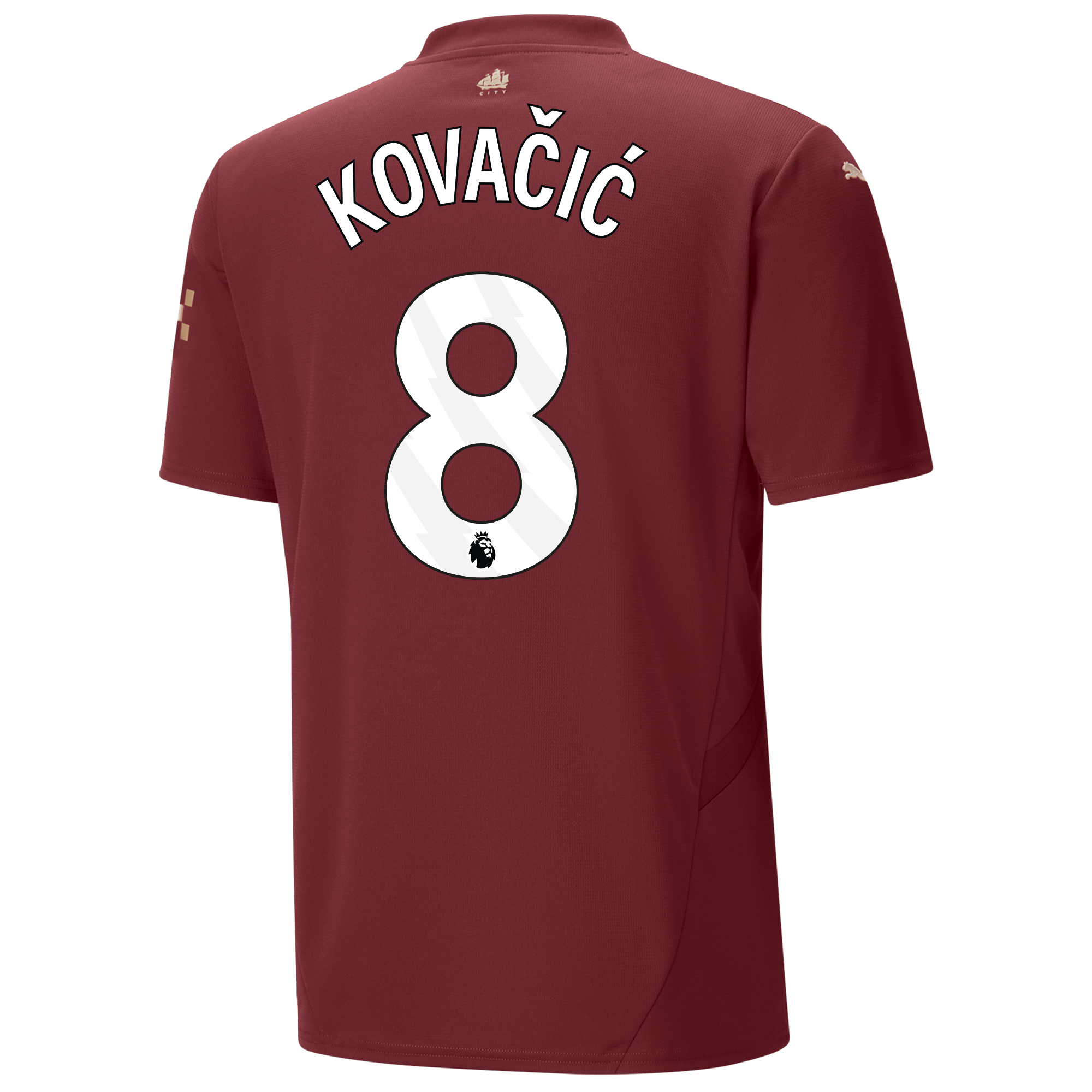 manchester city third jersey burgundy 202425 with kovaČiĆ 8 printing | Offizieller Manchester City Store