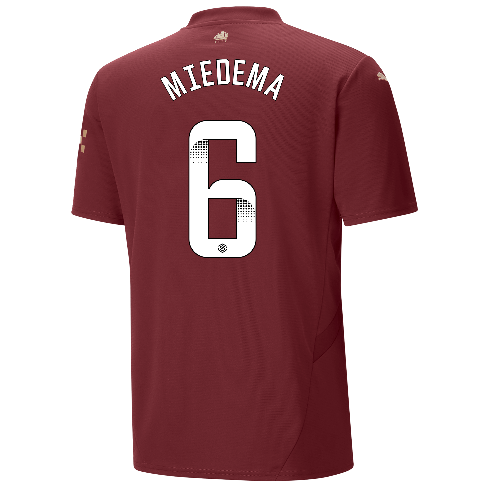 manchester city third jersey burgundy 202425 with miedema 6 printing | Offizieller Manchester City Store