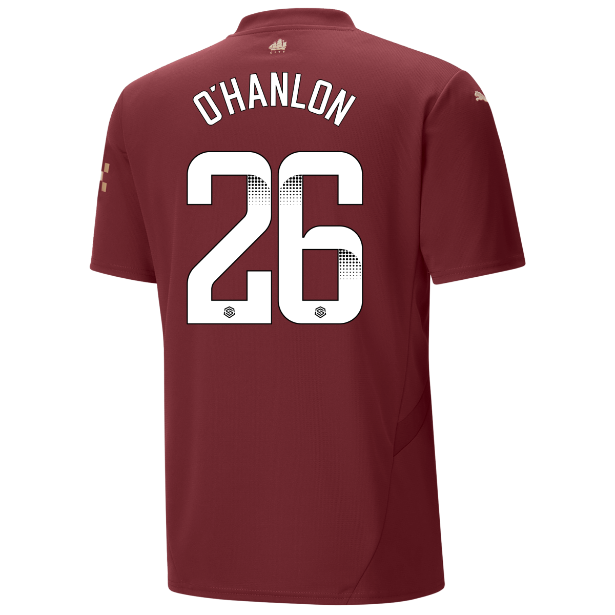 manchester city third jersey burgundy 202425 with ohanlon 26 printing | Offizieller Manchester City Store