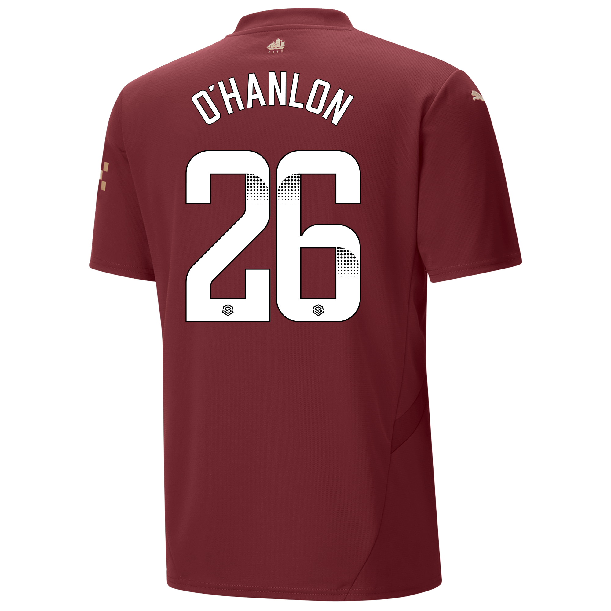 manchester city third jersey burgundy 202425 with ohanlon 26 printing | Offizieller Manchester City Store