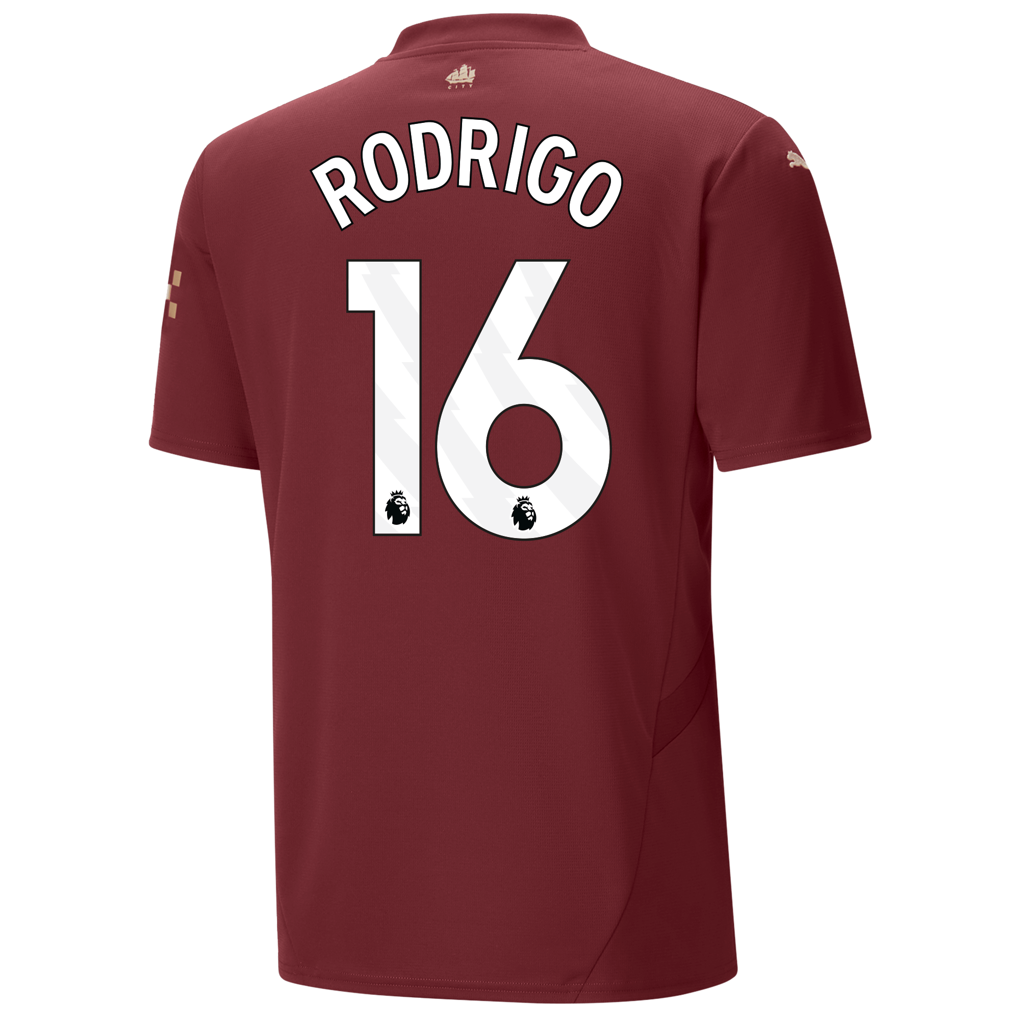 manchester city third jersey burgundy 202425 with rodrigo 16 printing | Offizieller Manchester City Store