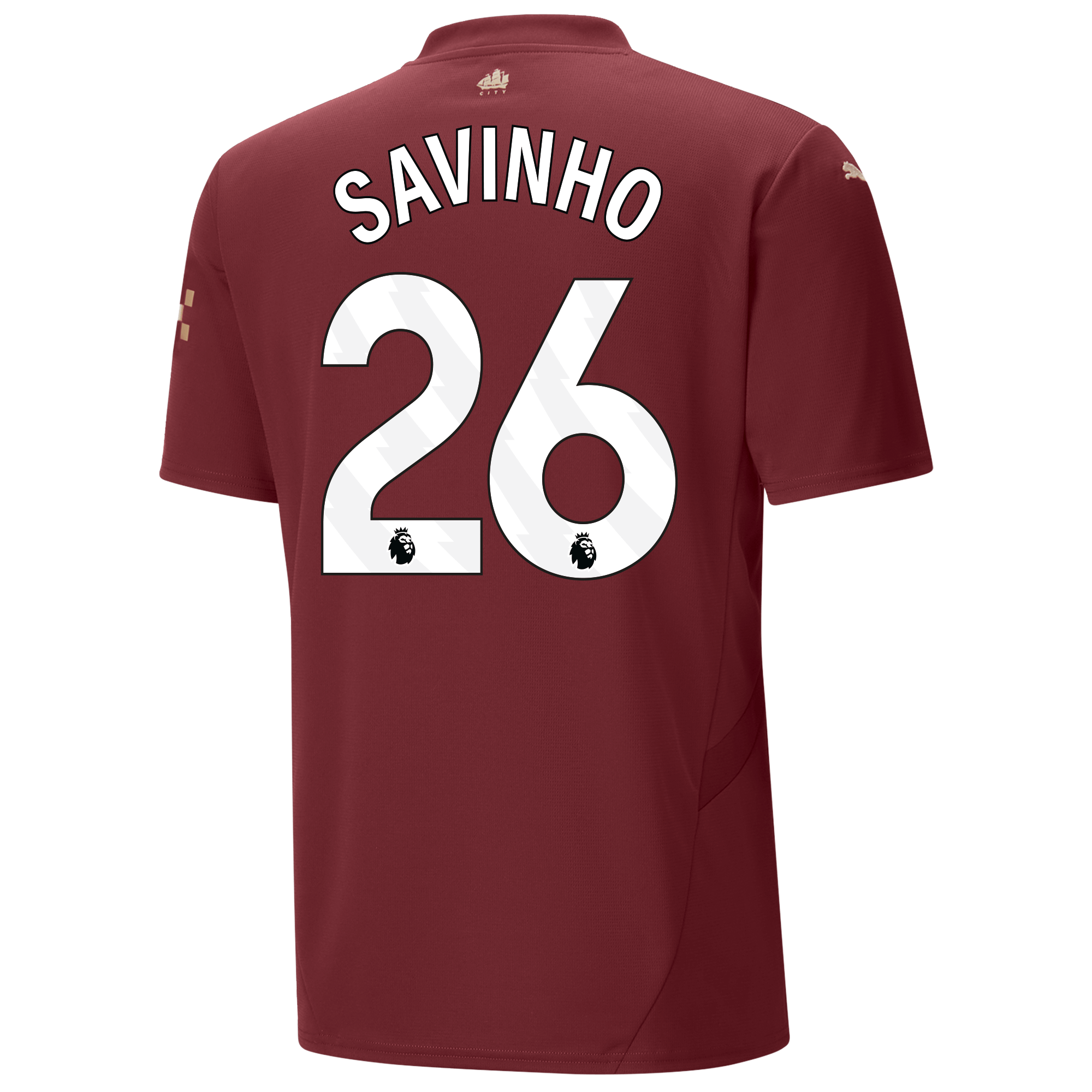 manchester city third jersey burgundy 202425 with savinho 26 printing | Offizieller Manchester City Store