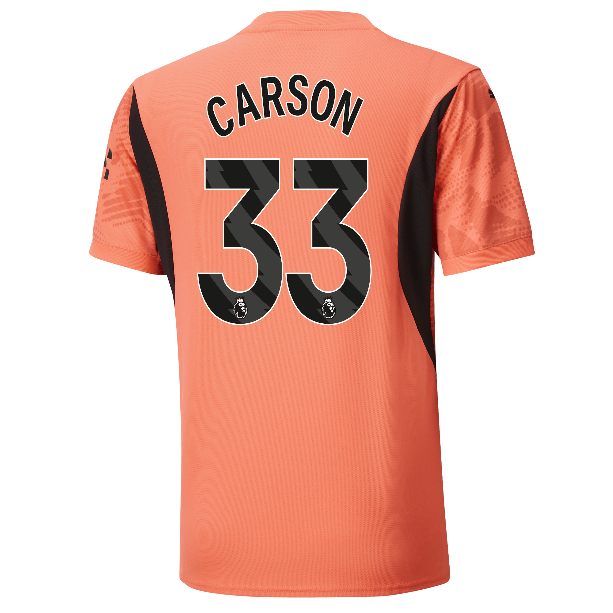 manchester city torwarttrikot orange-premierleague 202425 mit carson 33 aufdruck | Offizieller Manchester City Store