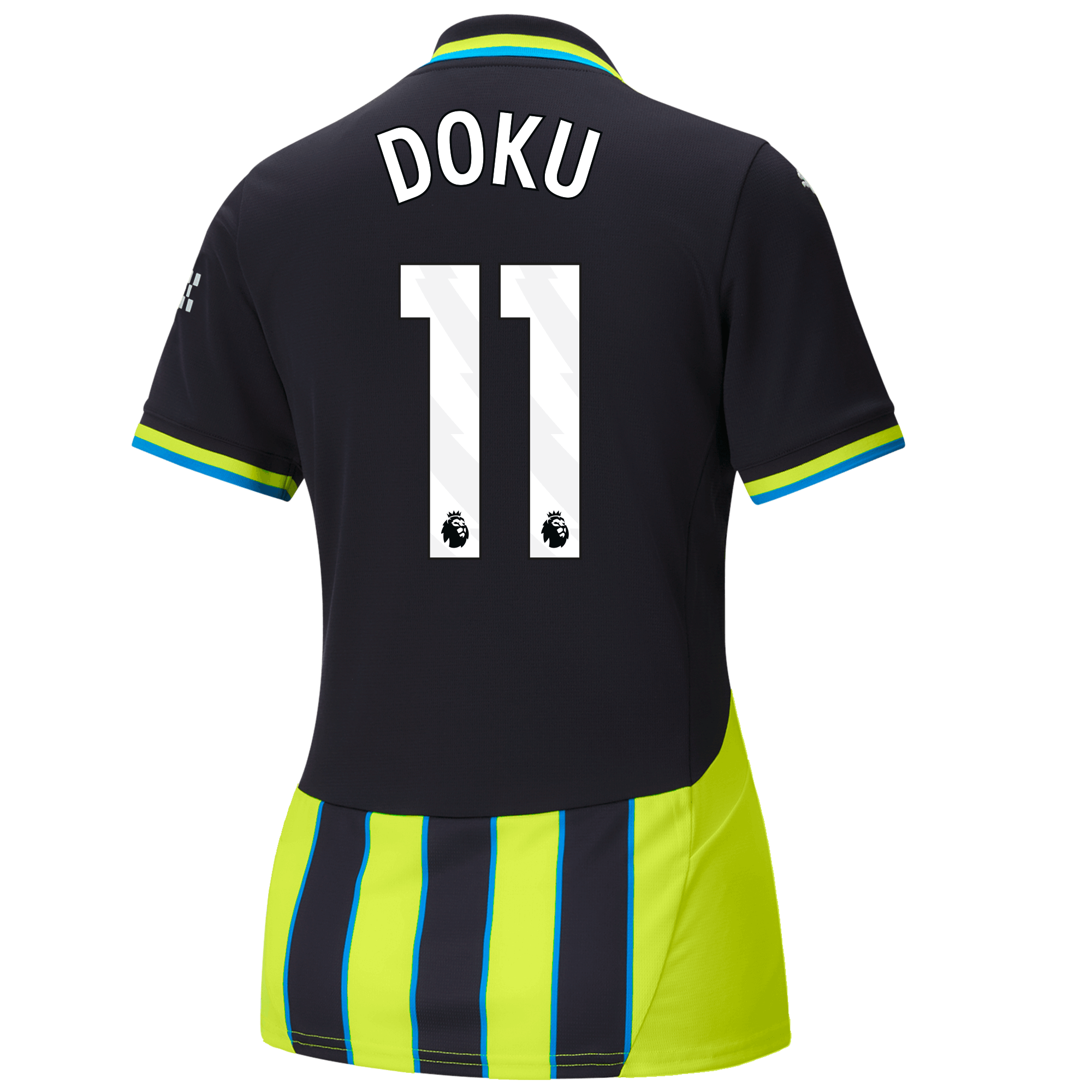 womens manchester city away jersey 202425 with doku 11 printing | Offizieller Manchester City Store
