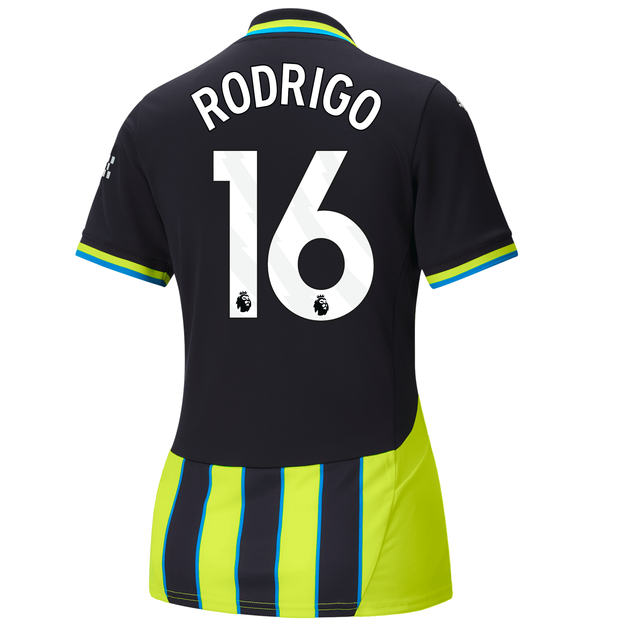 womens manchester city away jersey 202425 with rodrigo 16 printing | Offizieller Manchester City Store