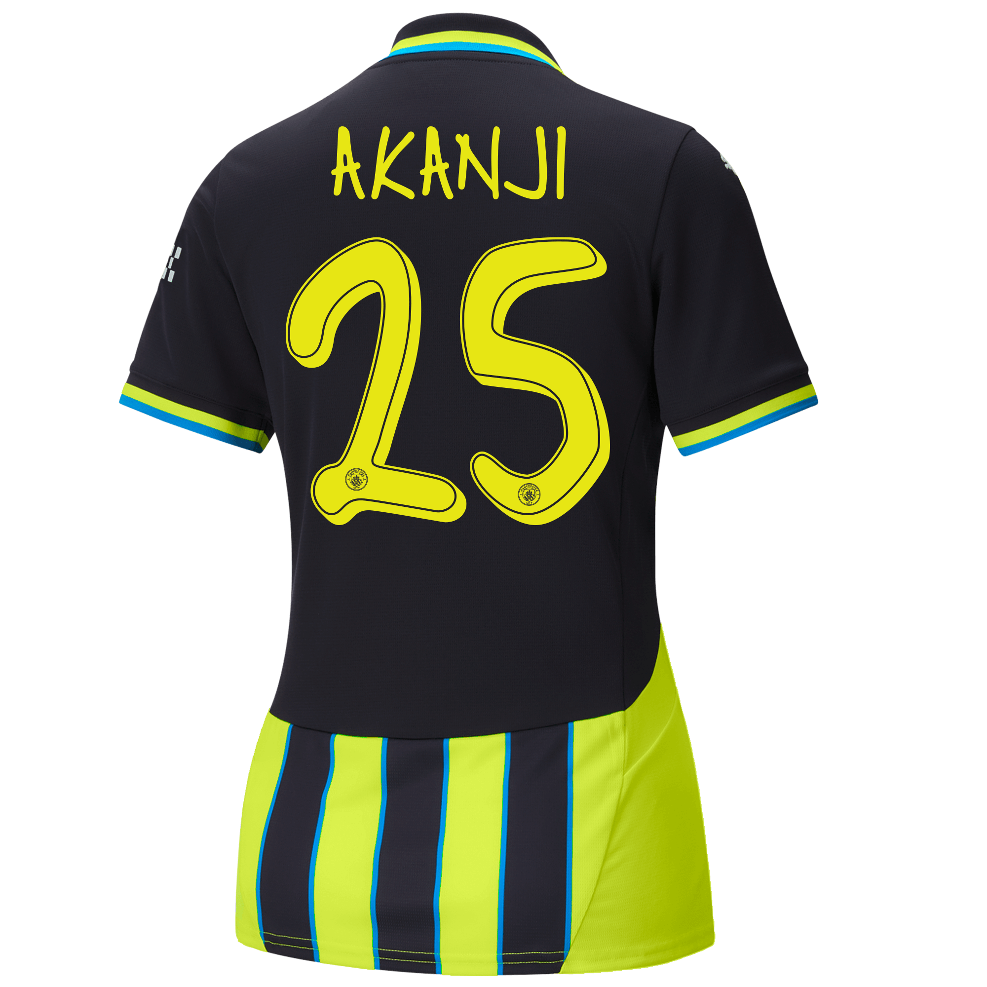 womens manchester city away jersey newnavy 202425 with akanji 25 printing | Offizieller Manchester City Store