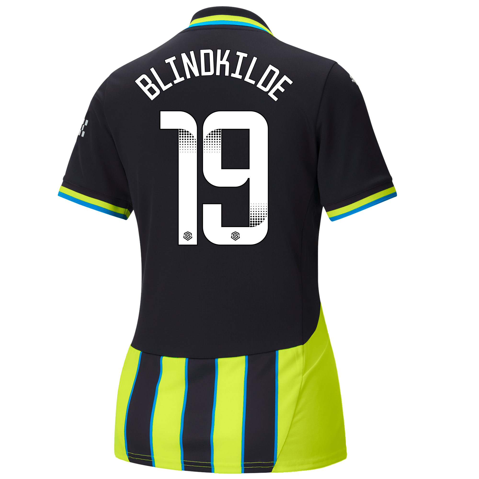 womens manchester city away jersey newnavy 202425 with blindkilde 19 printing | Offizieller Manchester City Store