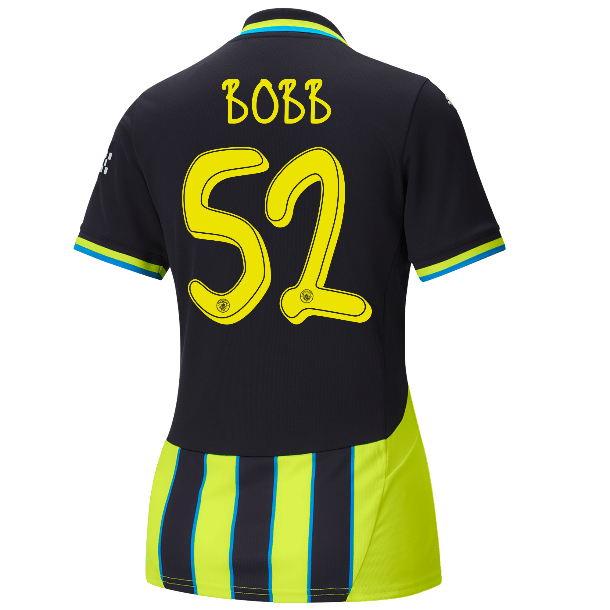 womens manchester city away jersey newnavy 202425 with bobb 52 printing | Offizieller Manchester City Store
