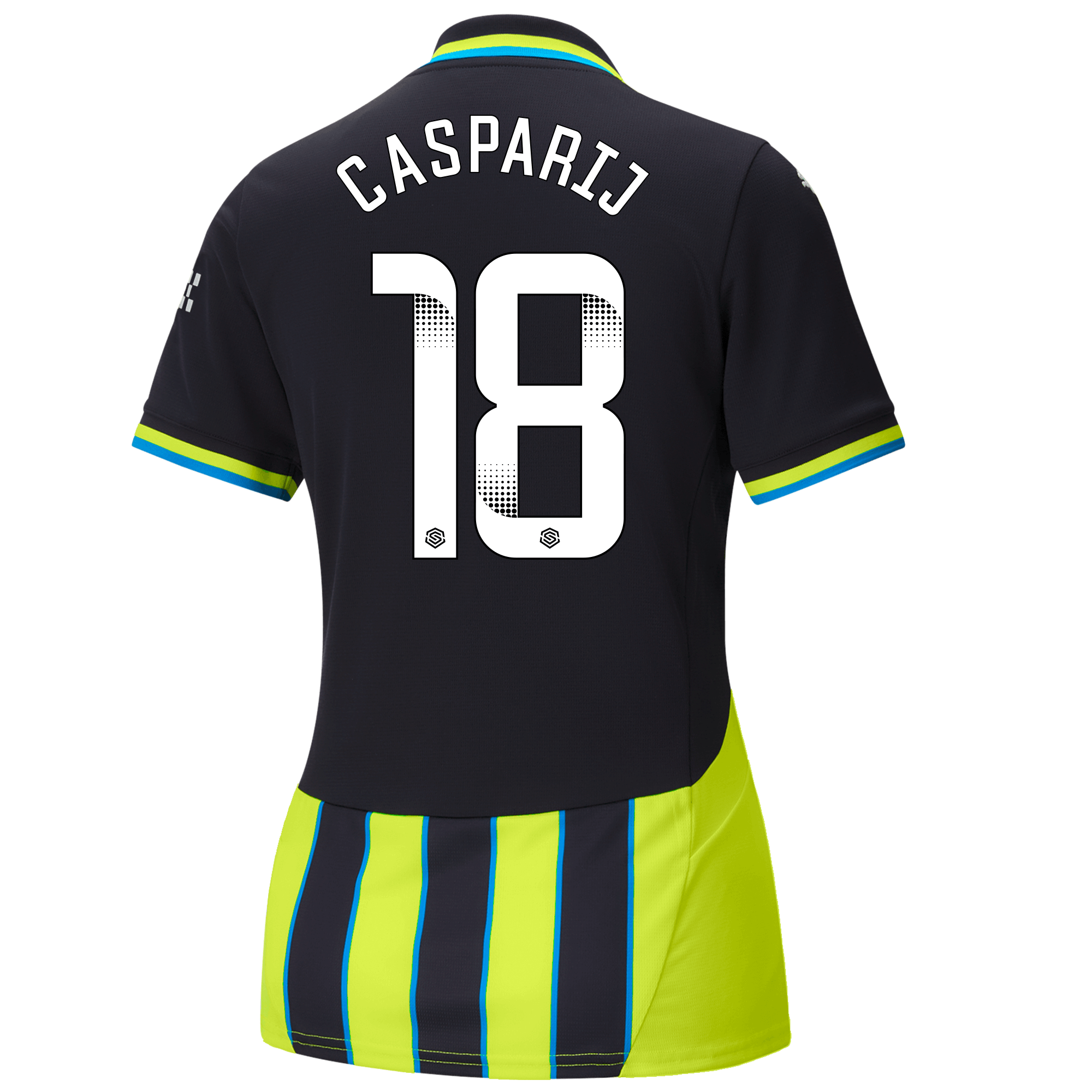 womens manchester city away jersey newnavy 202425 with casparij 18 printing | Offizieller Manchester City Store
