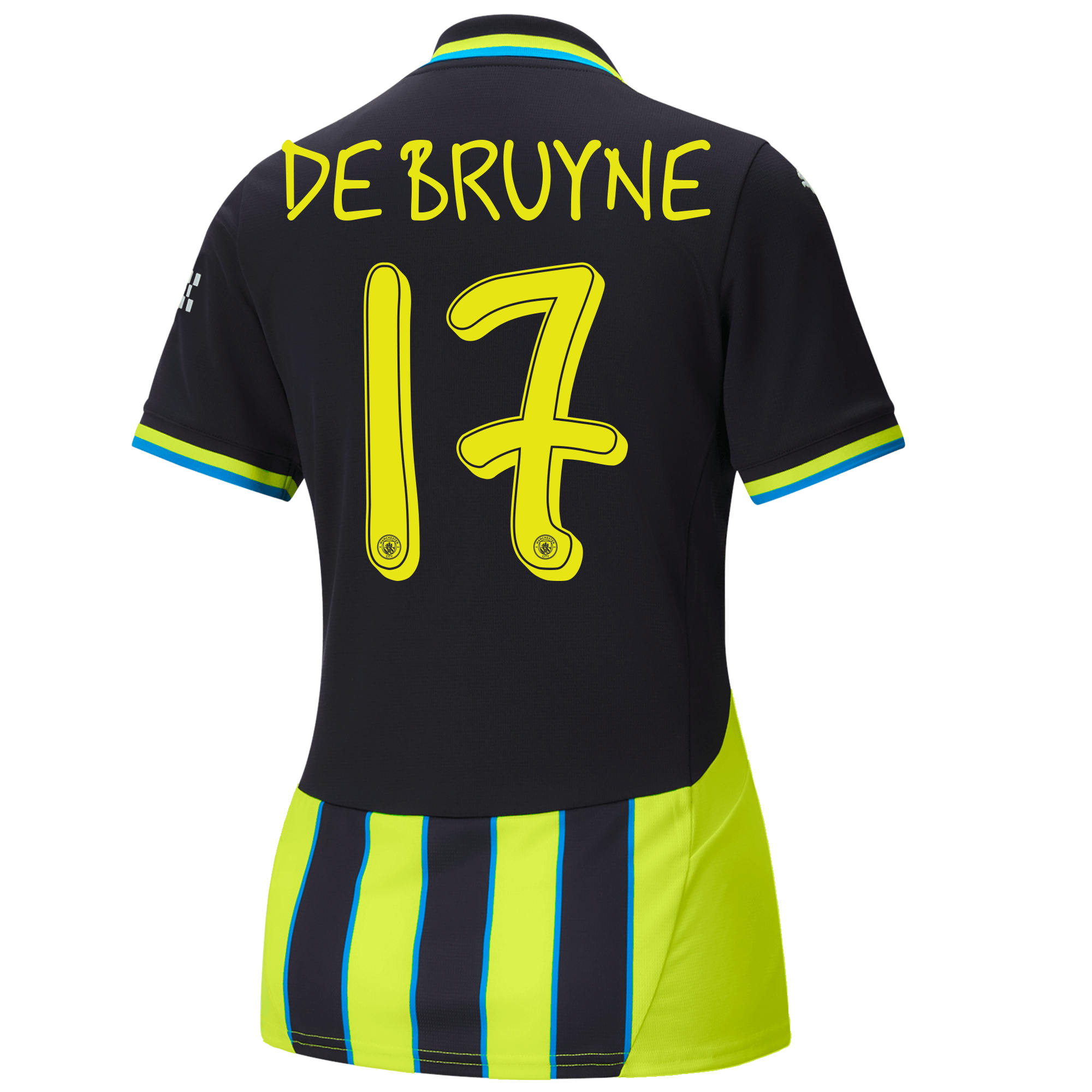 womens manchester city away jersey newnavy 202425 with de bruyne 17 printing | Offizieller Manchester City Store