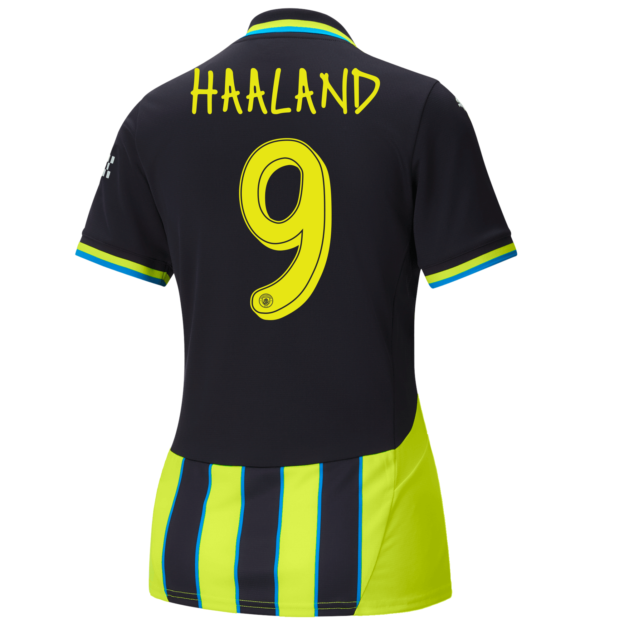 womens manchester city away jersey newnavy 202425 with haaland 9 printing | Offizieller Manchester City Store