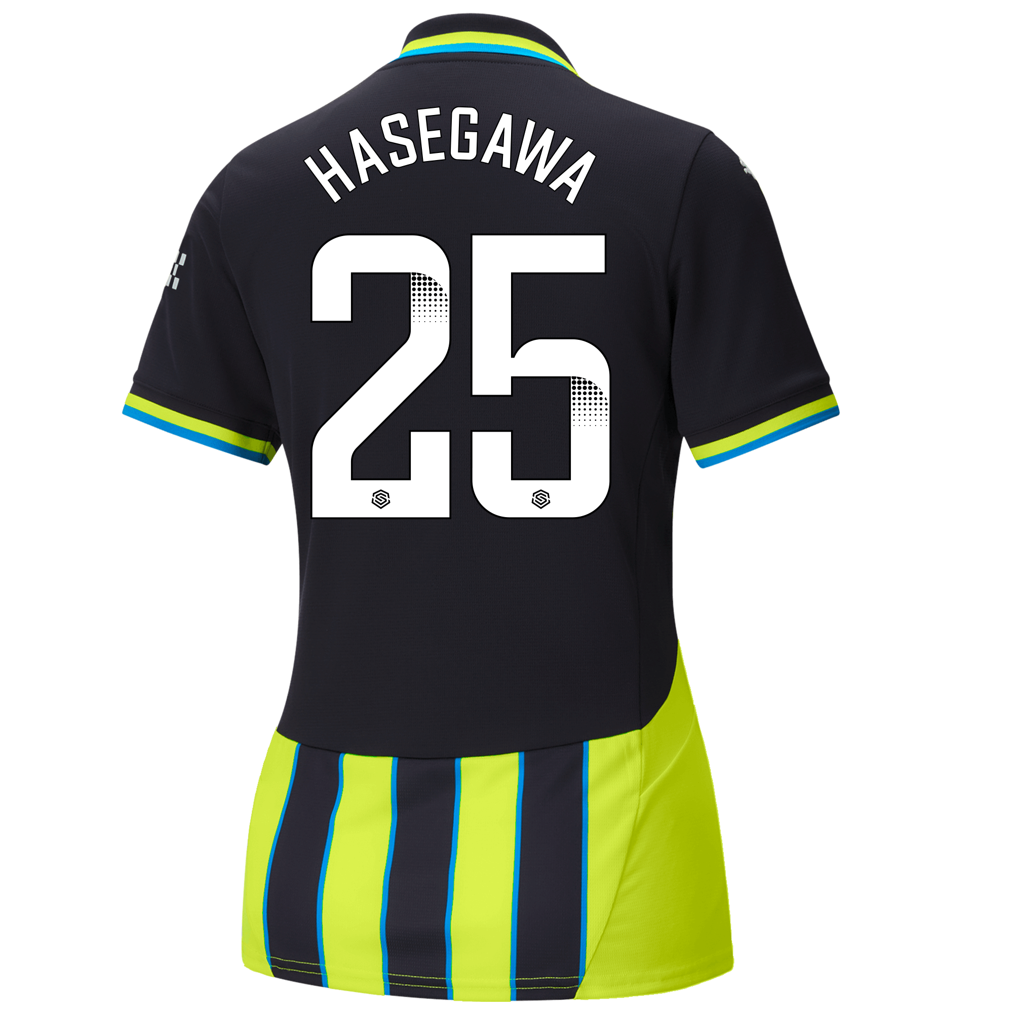 womens manchester city away jersey newnavy 202425 with hasegawa 25 printing | Offizieller Manchester City Store
