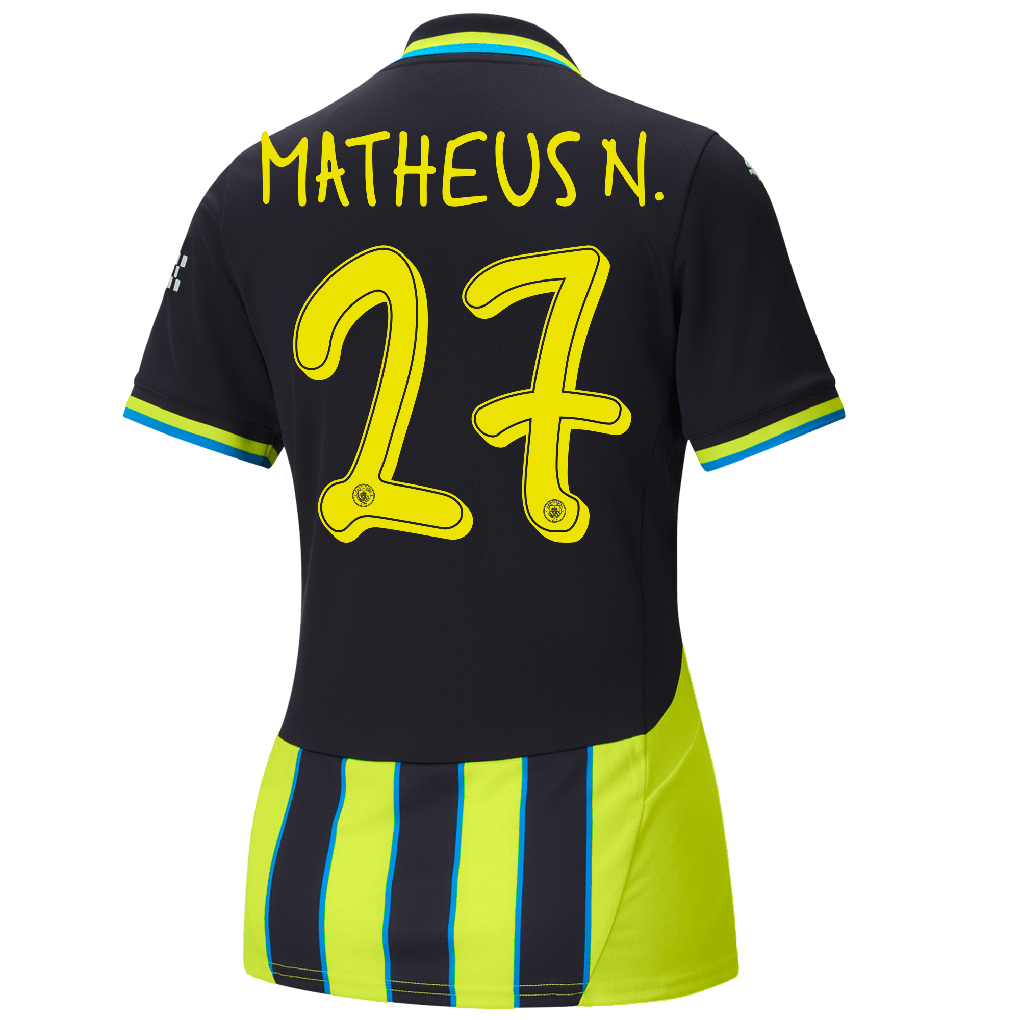 womens manchester city away jersey newnavy 202425 with matheus n. 27 printing | Offizieller Manchester City Store