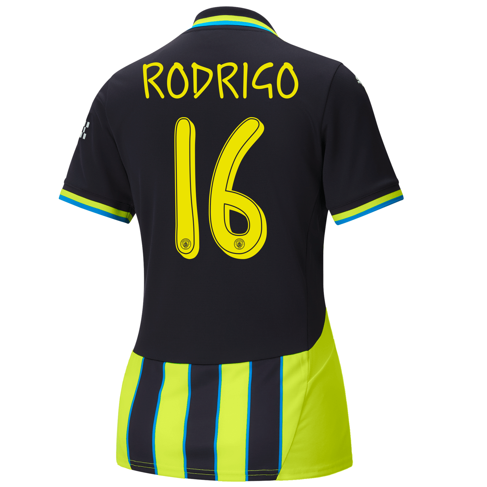 womens manchester city away jersey newnavy 202425 with rodrigo 16 printing | Offizieller Manchester City Store