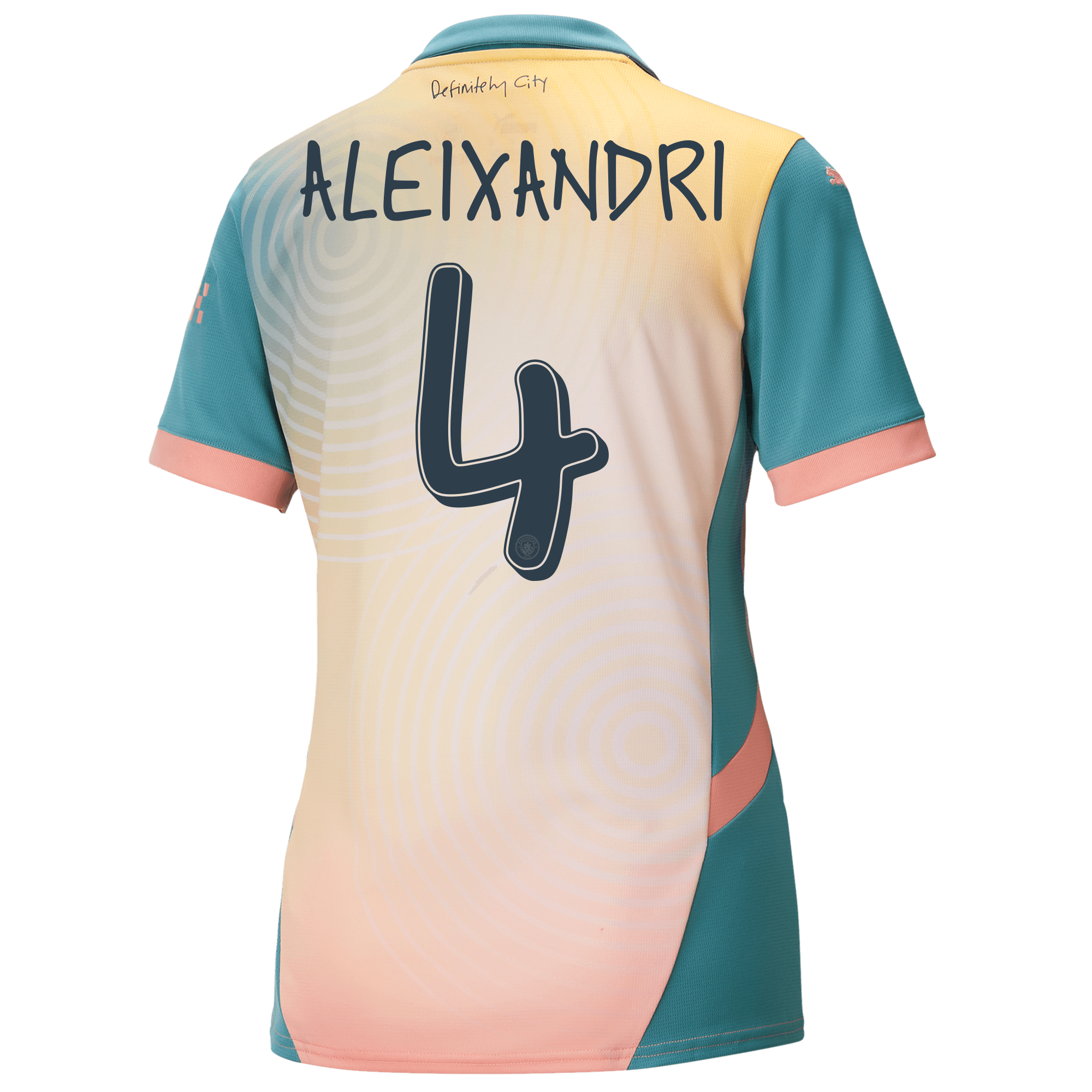 womens manchester city definitely city jersey pink 202425 with aleixandri 4 printing | Offizieller Manchester City Store