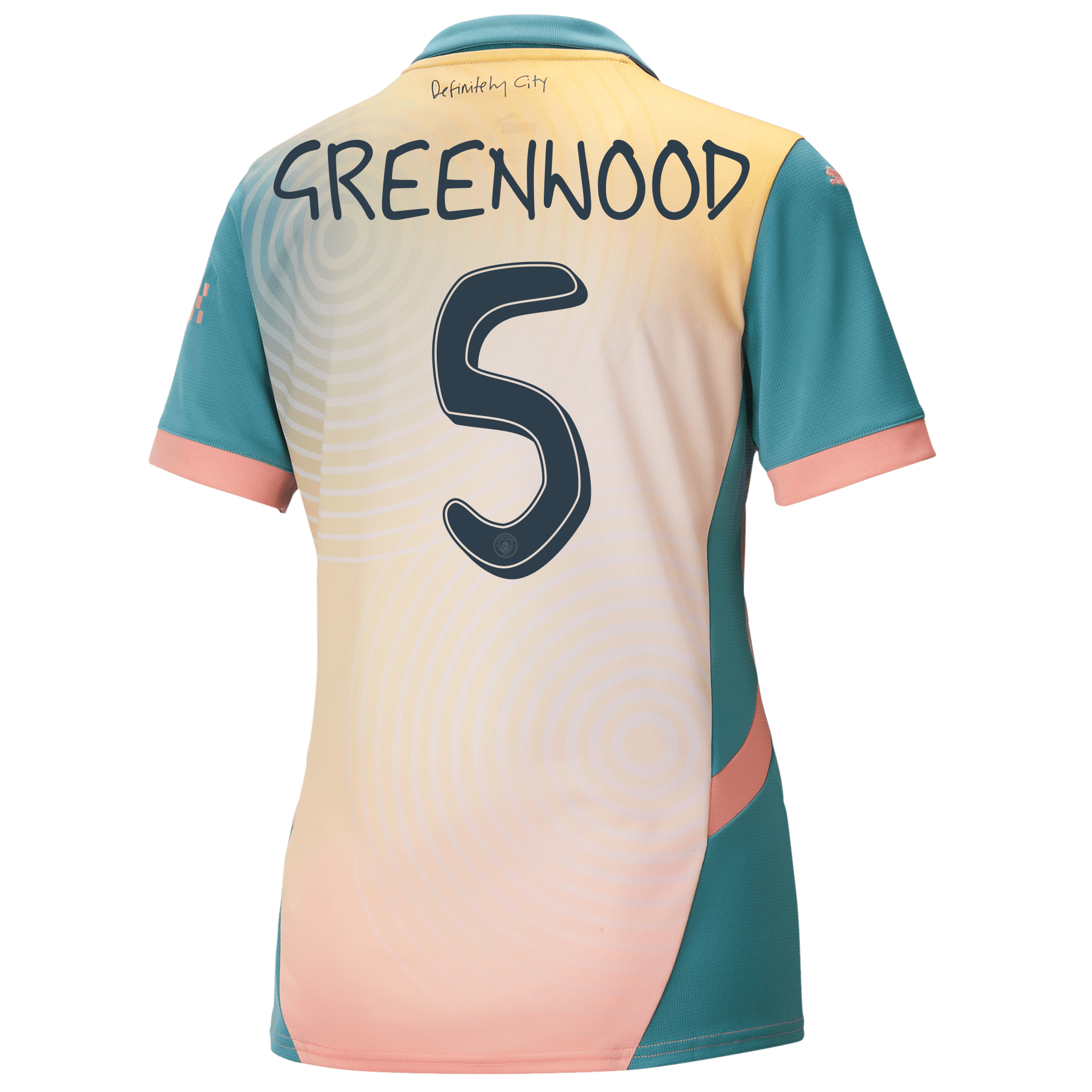 womens manchester city definitely city jersey pink 202425 with greenwood 5 printing | Offizieller Manchester City Store