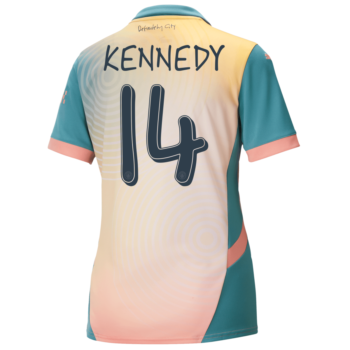 womens manchester city definitely city jersey pink 202425 with kennedy 14 printing | Offizieller Manchester City Store
