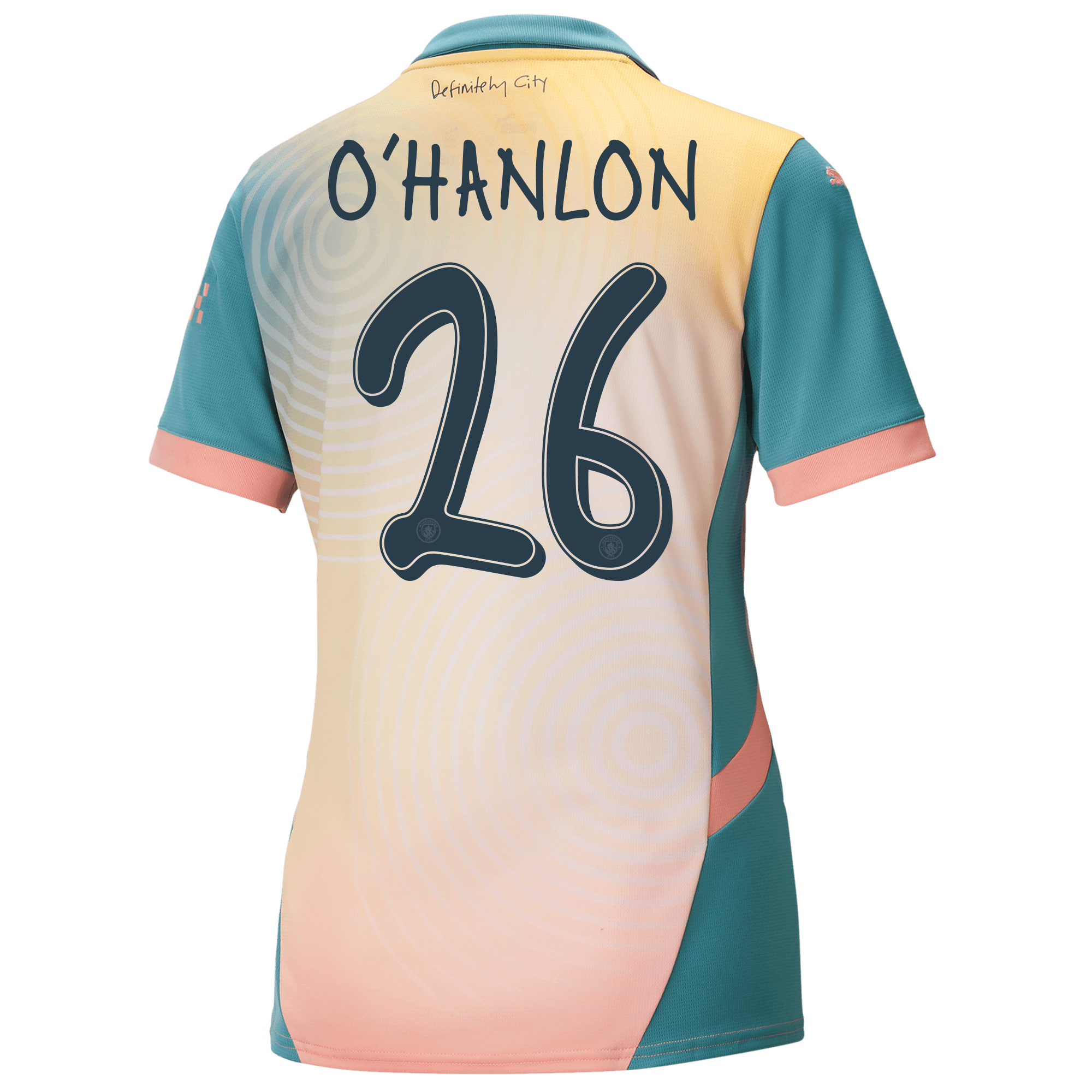 womens manchester city definitely city jersey pink 202425 with ohanlon 26 printing | Offizieller Manchester City Store
