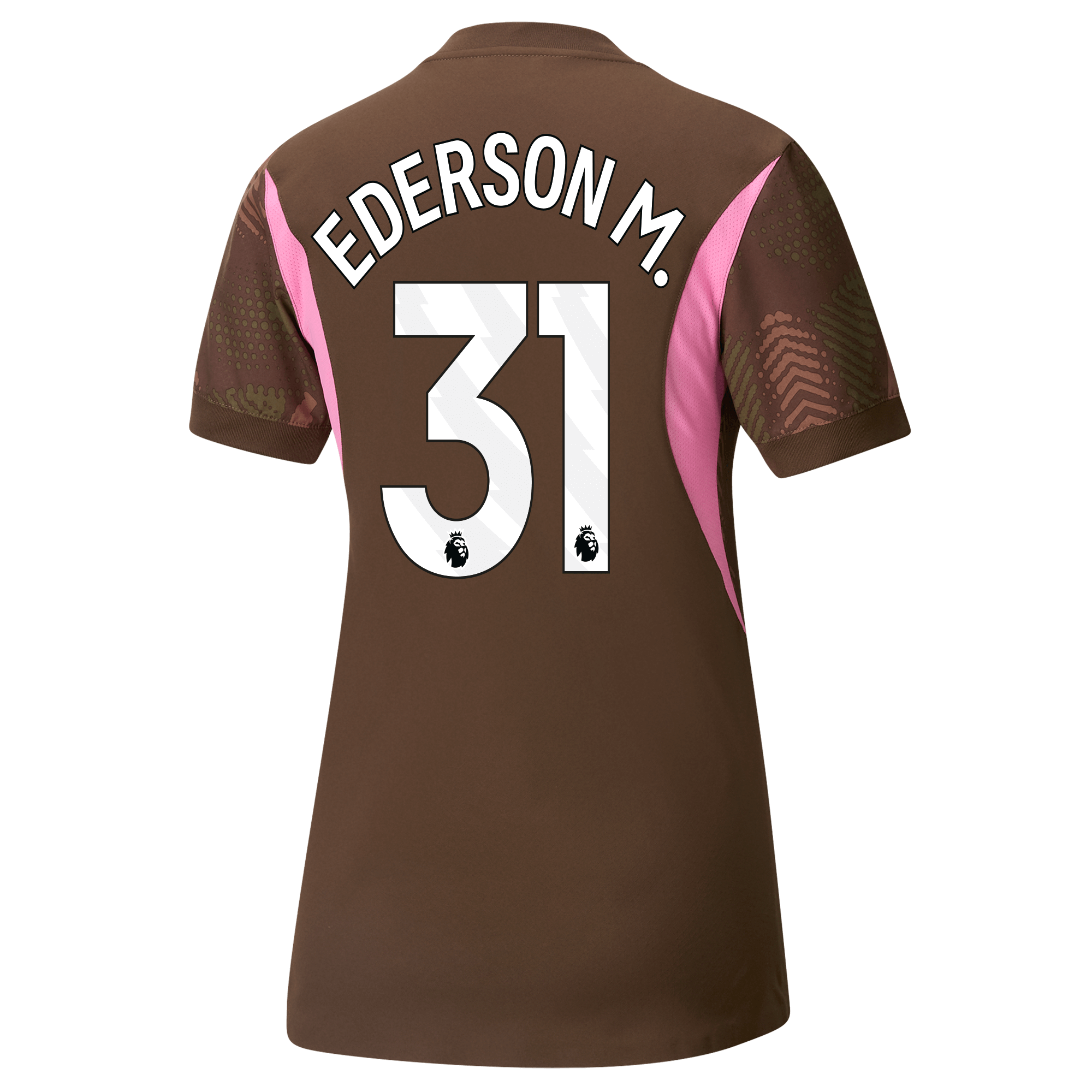 womens manchester city goalkeeper jersey brown-premierleague 202425 with ederson m. 31 printing | Offizieller Manchester City Store