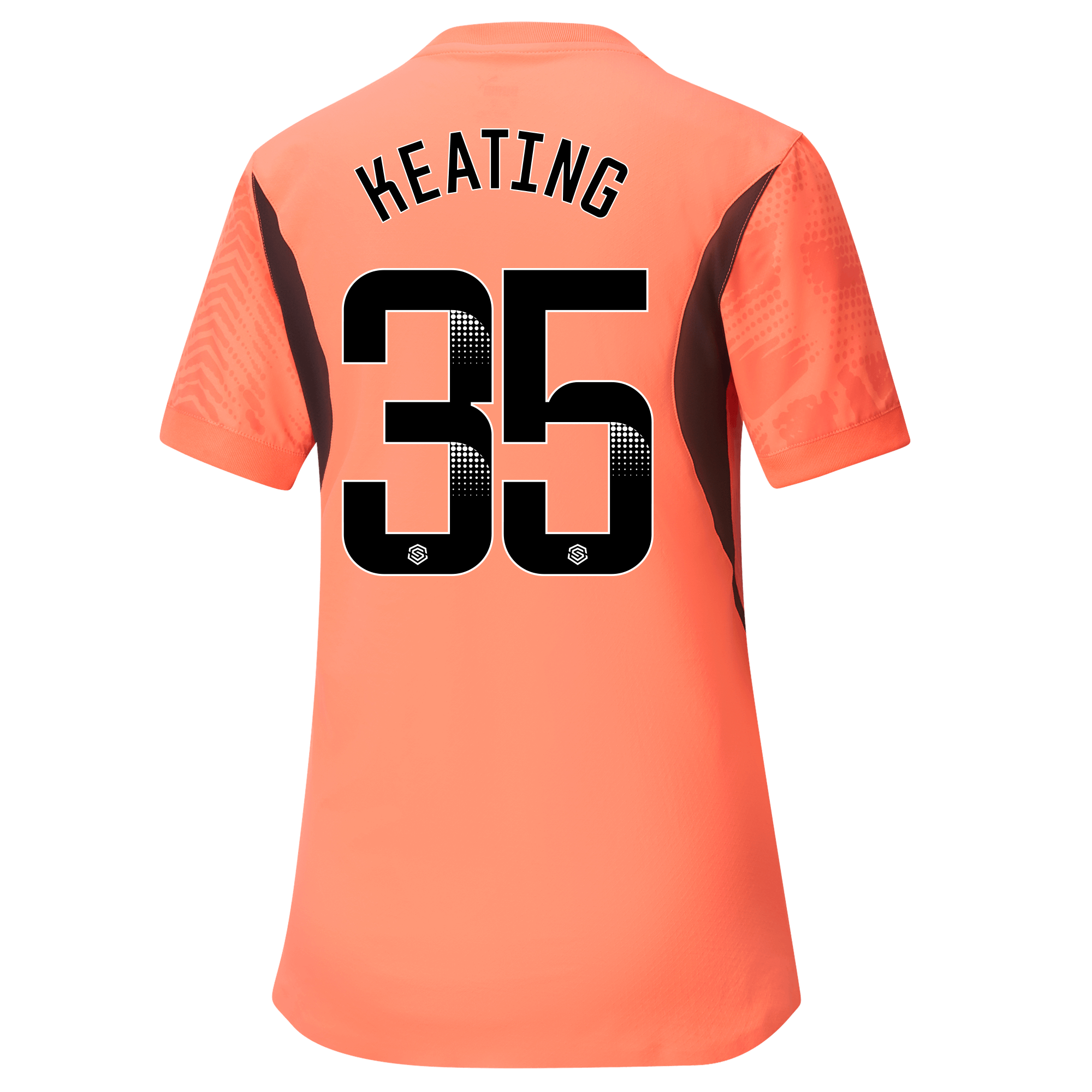 womens manchester city goalkeeper jersey orange 202425 with keating 35 printing | Offizieller Manchester City Store