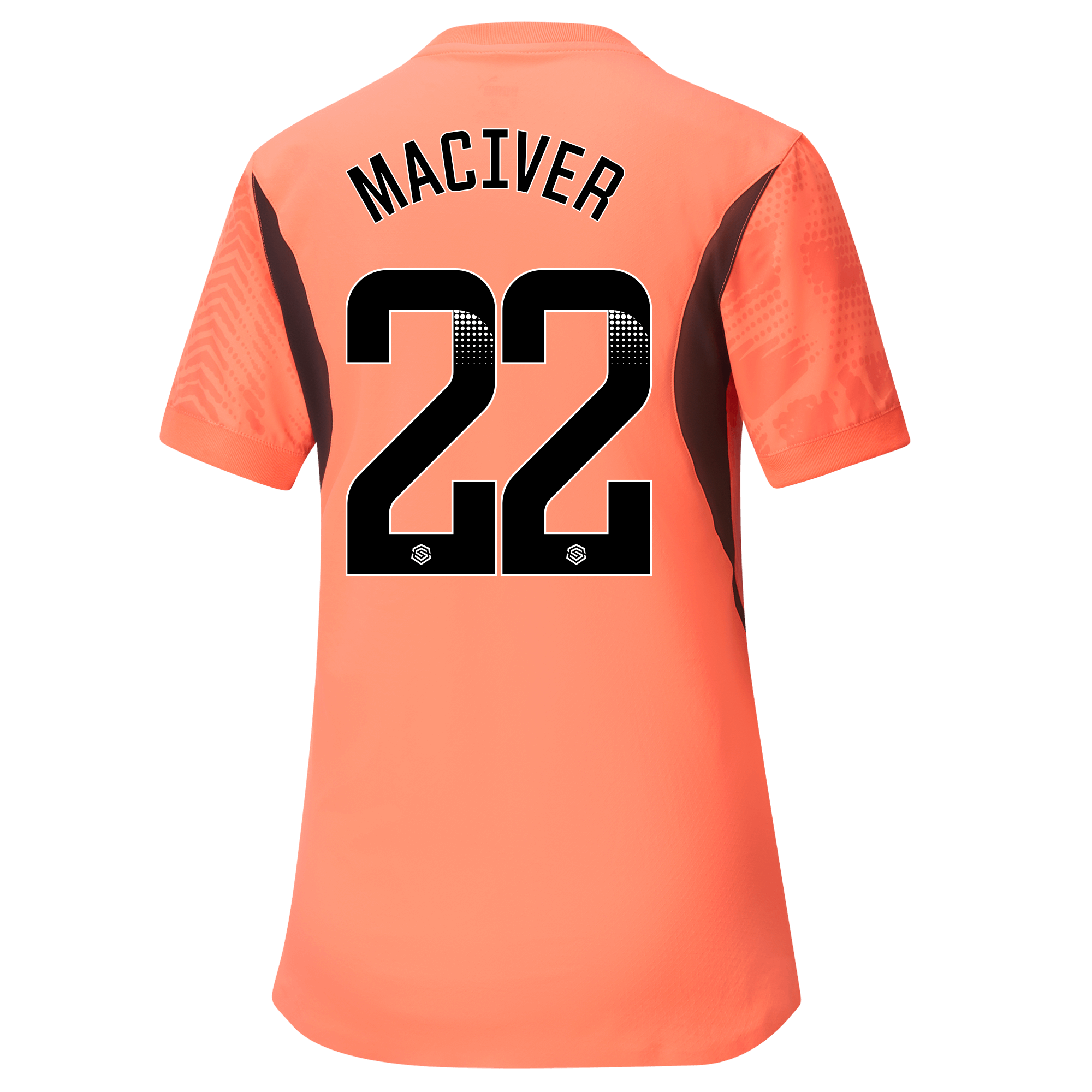 womens manchester city goalkeeper jersey orange 202425 with maciver 22 printing | Offizieller Manchester City Store