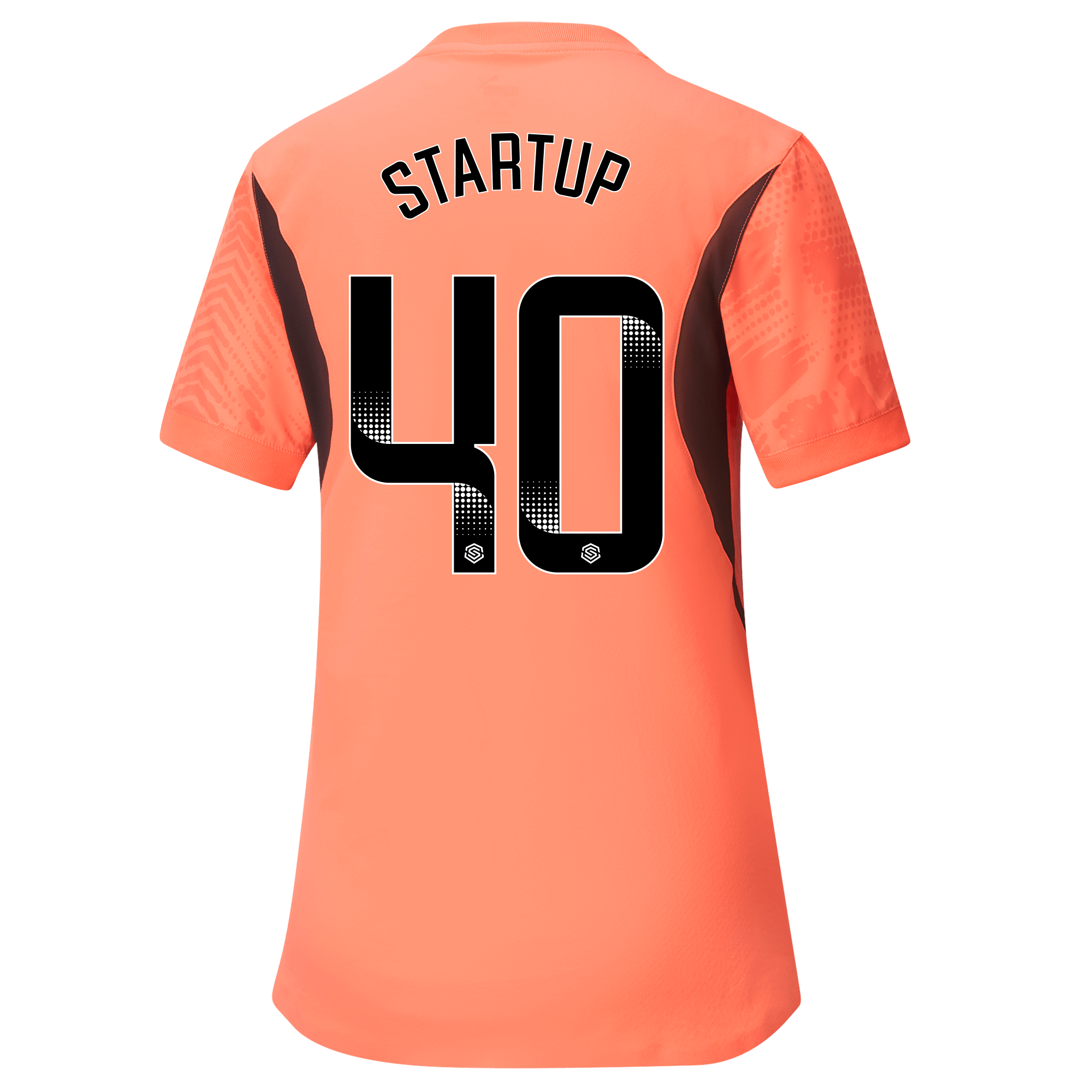 womens manchester city goalkeeper jersey orange 202425 with startup 40 printing | Offizieller Manchester City Store