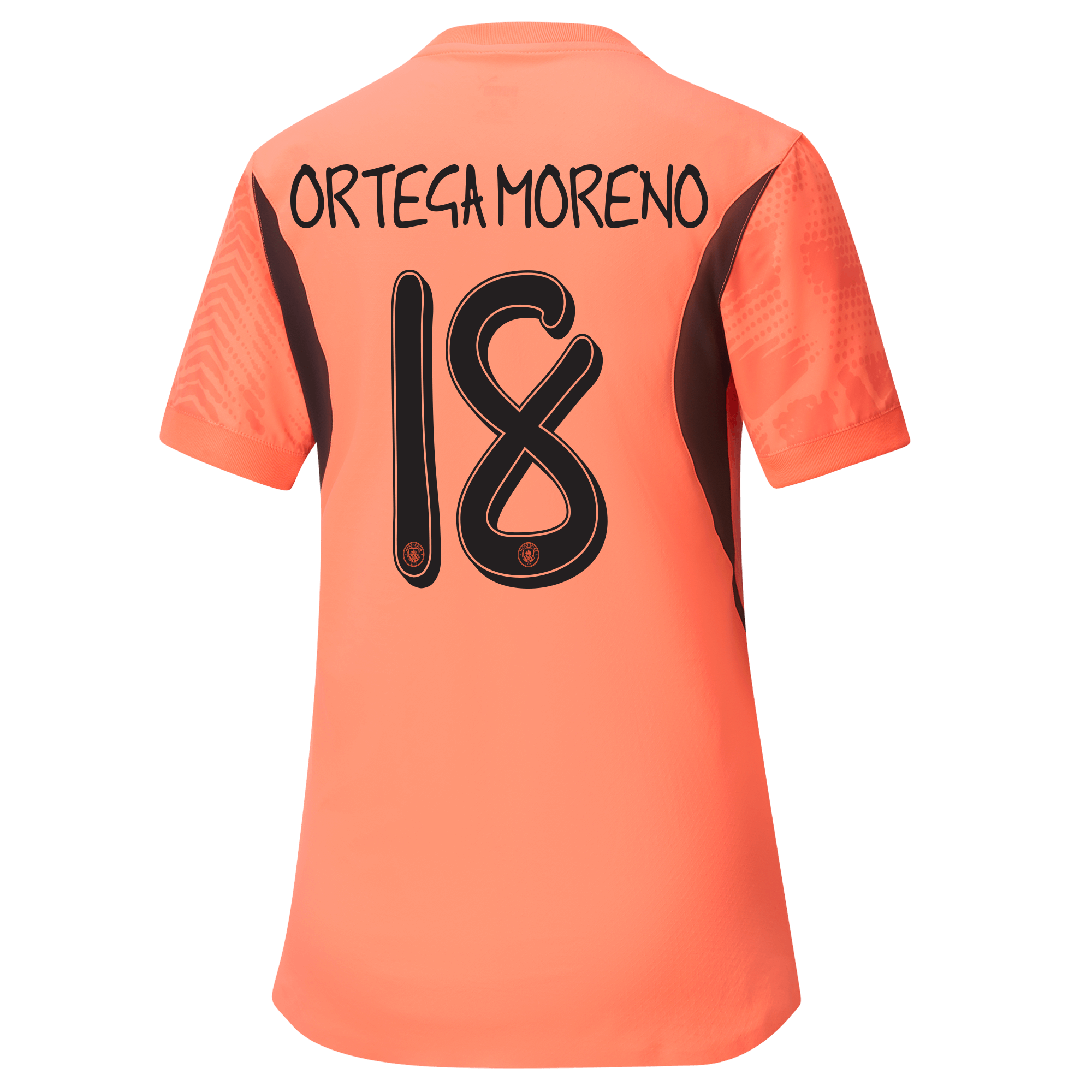 womens manchester city goalkeeper jersey orange-mancity 202425 with ortega moreno 18 printing | Offizieller Manchester City Store