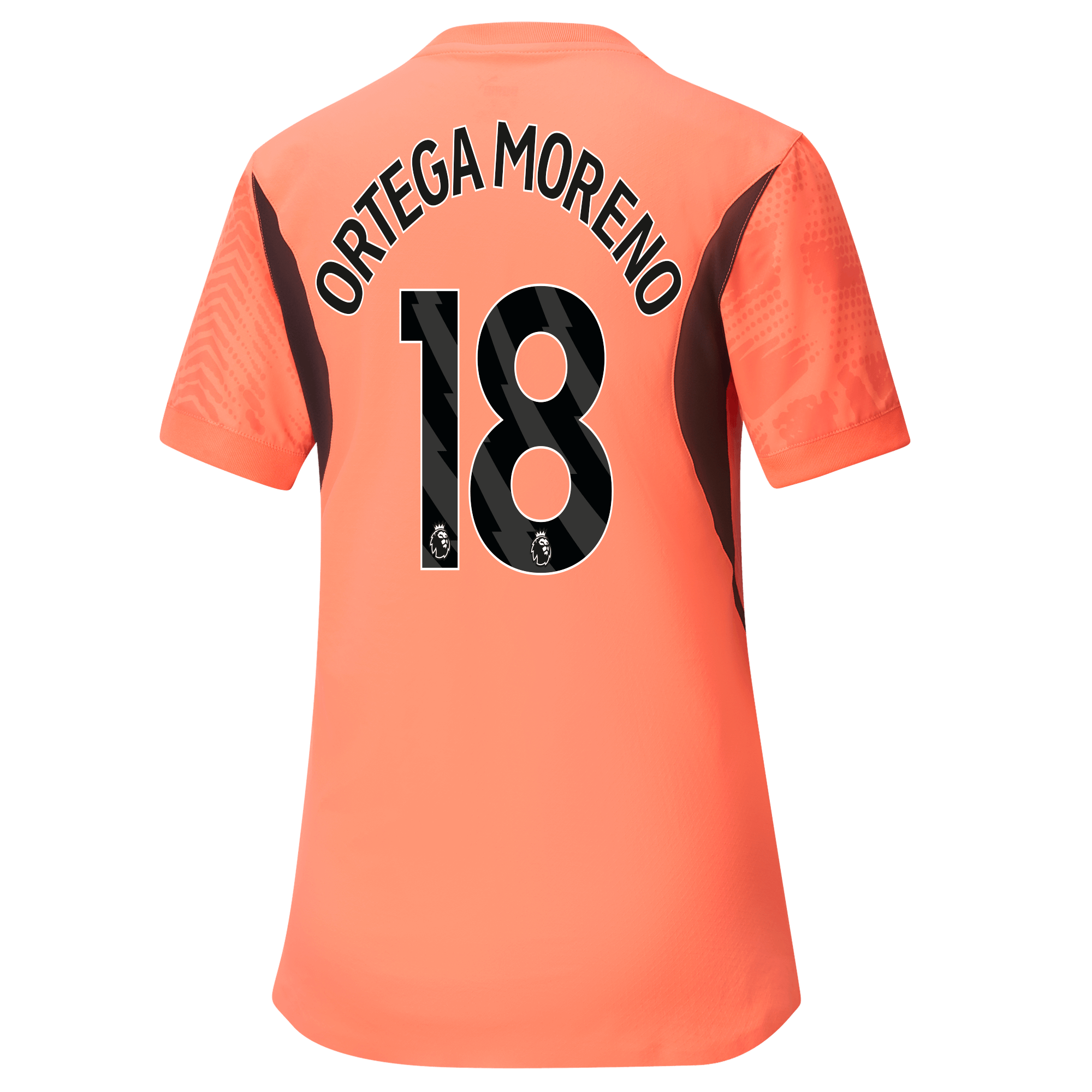 womens manchester city goalkeeper jersey orange-premierleague 202425 with ortega moreno 18 printing | Offizieller Manchester City Store