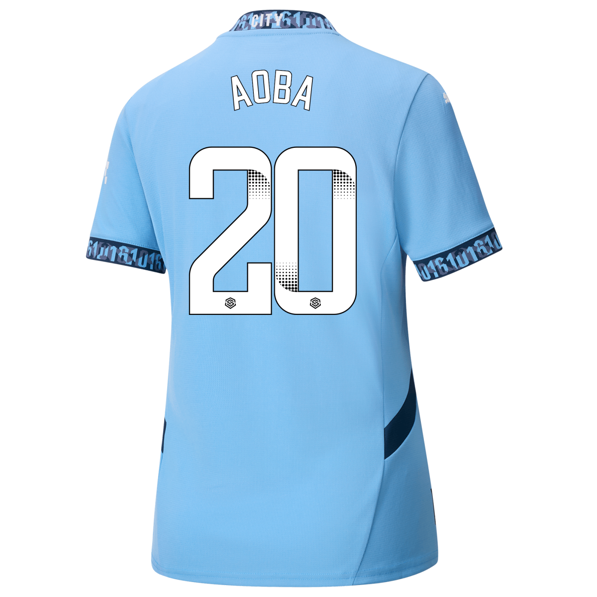 womens manchester city home jersey teamlightblue 202425 with aoba 20 printing | Offizieller Manchester City Store