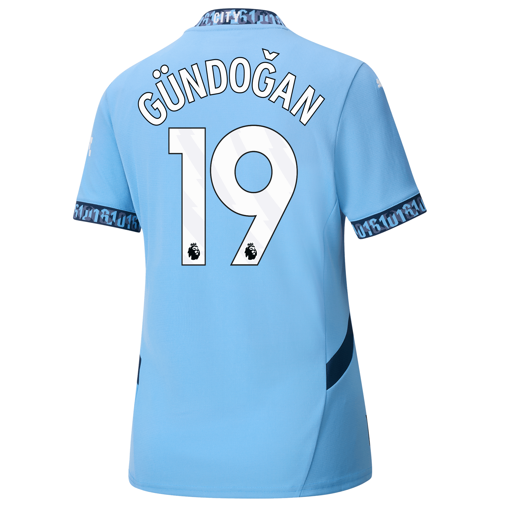 womens manchester city home jersey teamlightblue 202425 with gÜndoĞan 19 printing | Offizieller Manchester City Store