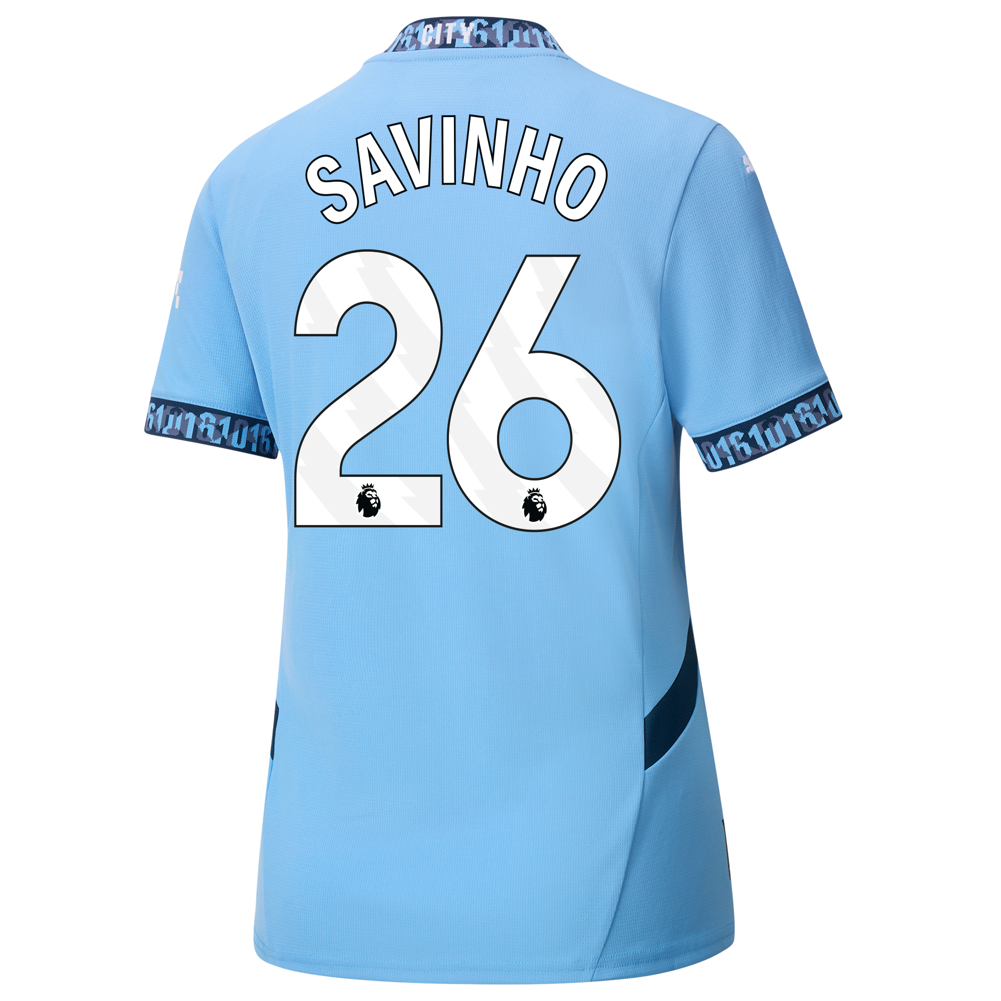womens manchester city home jersey teamlightblue 202425 with savinho 26 printing | Offizieller Manchester City Store