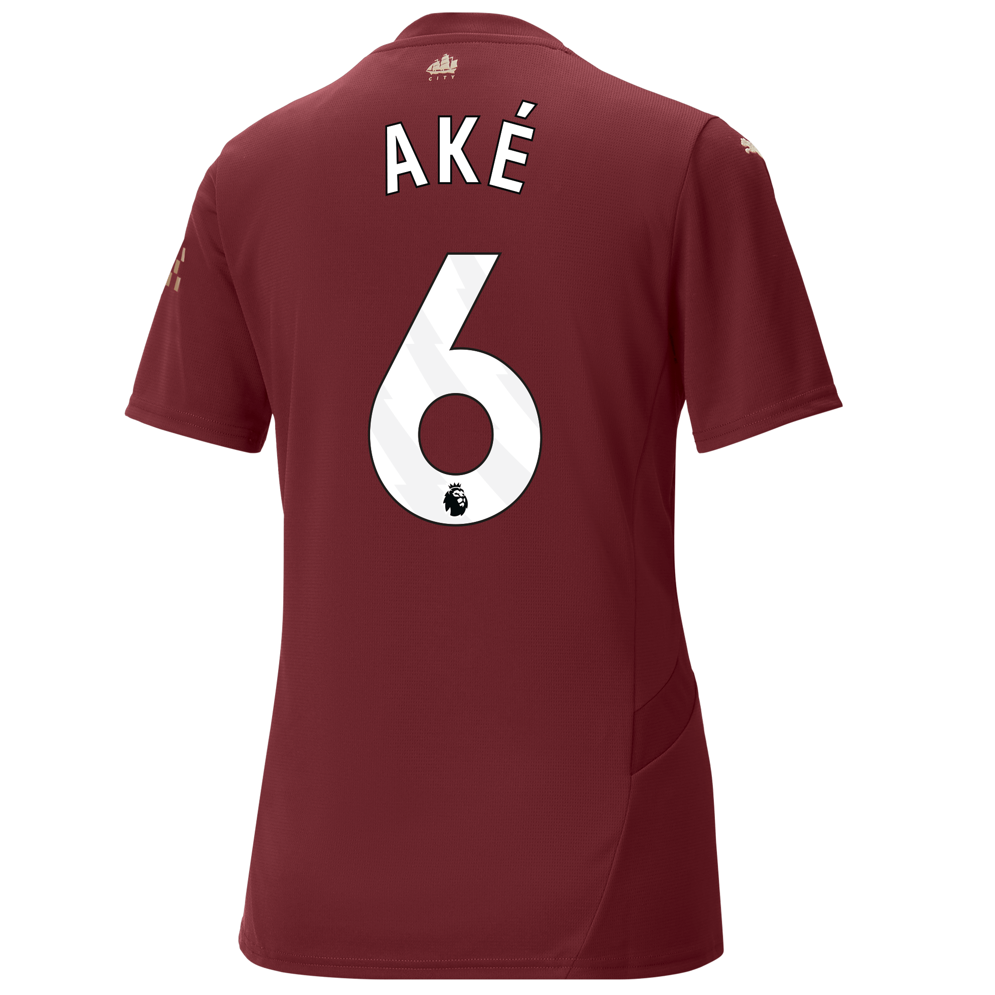 womens manchester city third jersey burgundy 202425 with akÉ 6 printing | Offizieller Manchester City Store