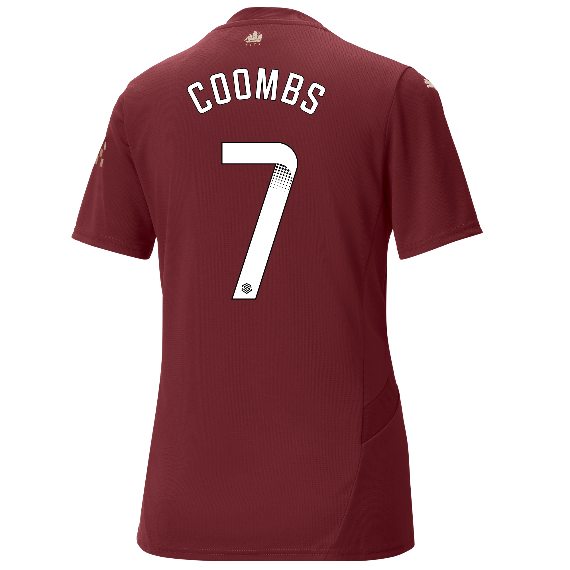 womens manchester city third jersey burgundy 202425 with coombs 7 printing | Offizieller Manchester City Store