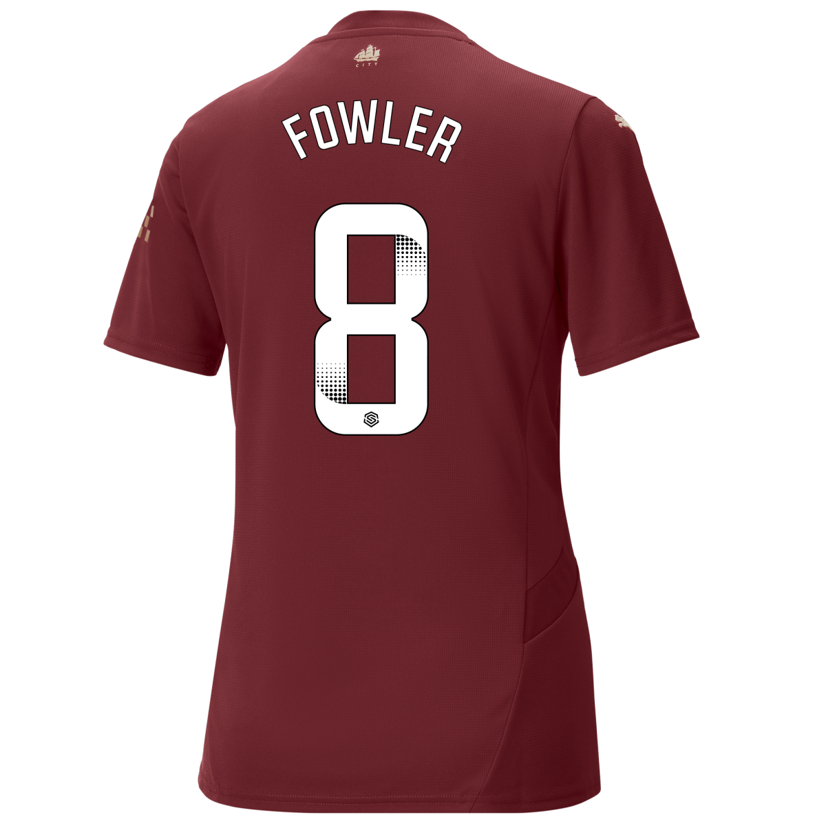womens manchester city third jersey burgundy 202425 with fowler 8 printing | Offizieller Manchester City Store