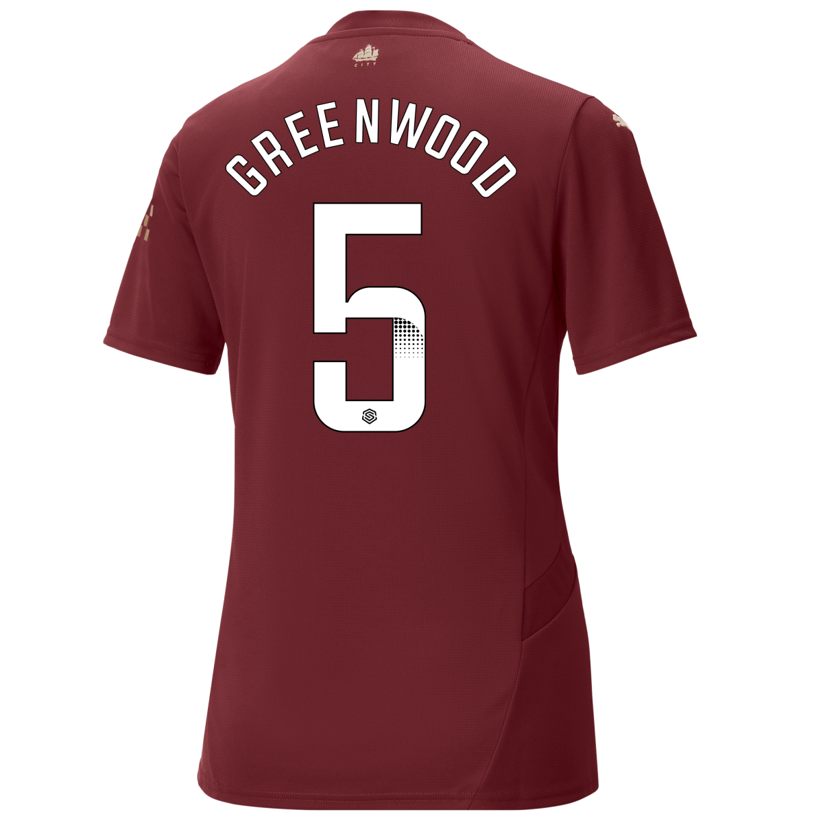 womens manchester city third jersey burgundy 202425 with greenwood 5 printing | Offizieller Manchester City Store
