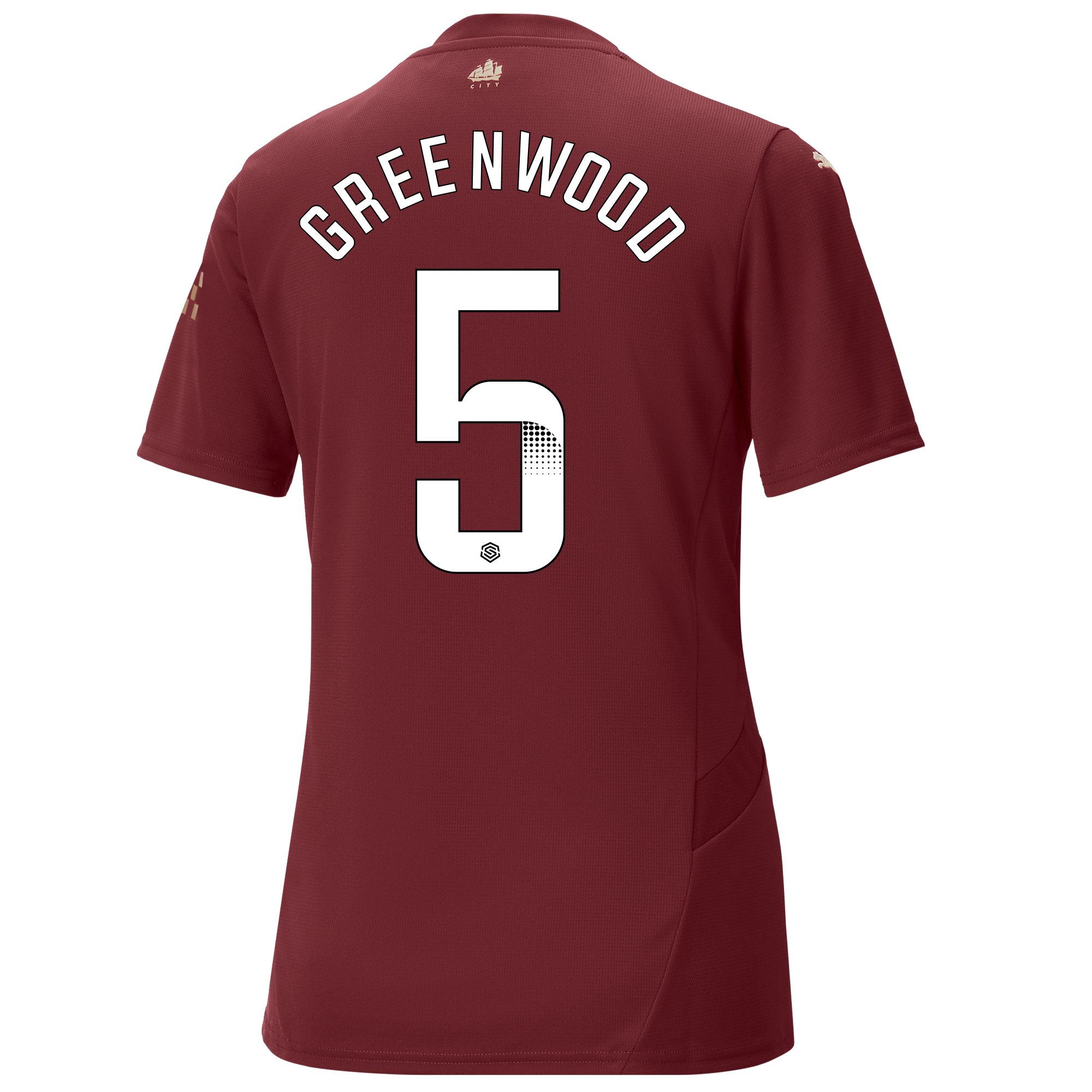 womens manchester city third jersey burgundy 202425 with greenwood 5 printing | Offizieller Manchester City Store