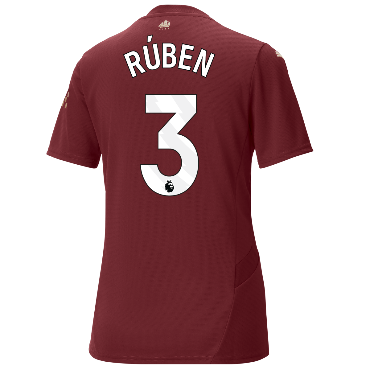 womens manchester city third jersey burgundy 202425 with rÚben 3 printing | Offizieller Manchester City Store
