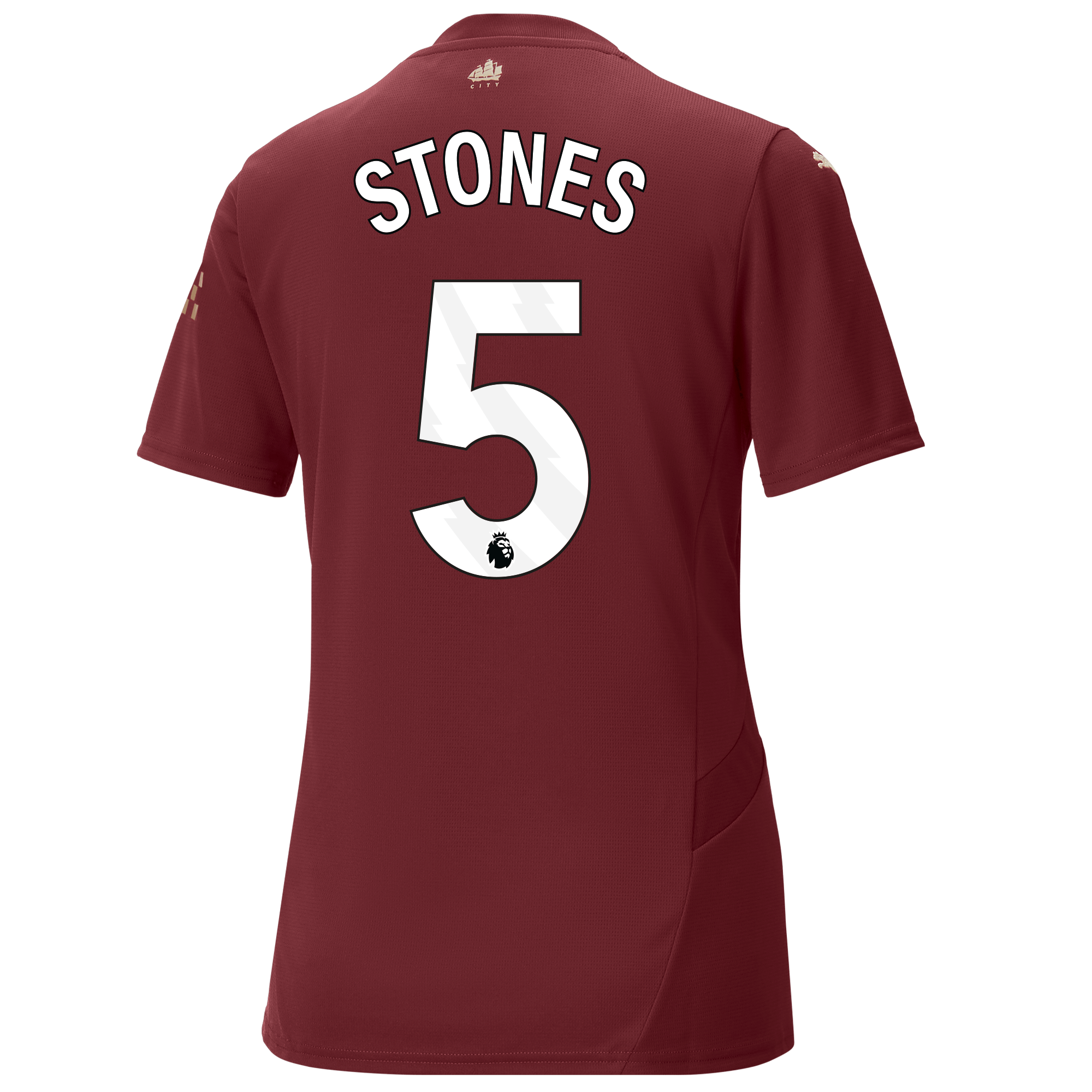 womens manchester city third jersey burgundy 202425 with stones 5 printing | Offizieller Manchester City Store